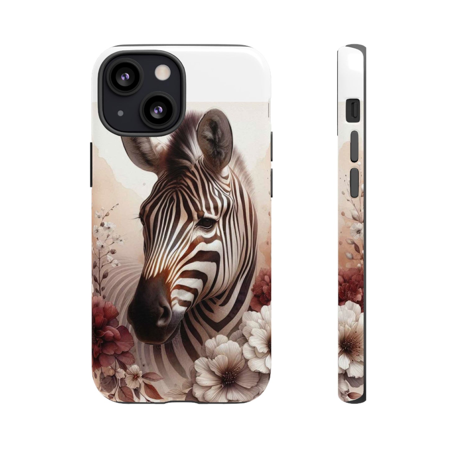 Phone Case Flower Frolicking Zebra Tough Case