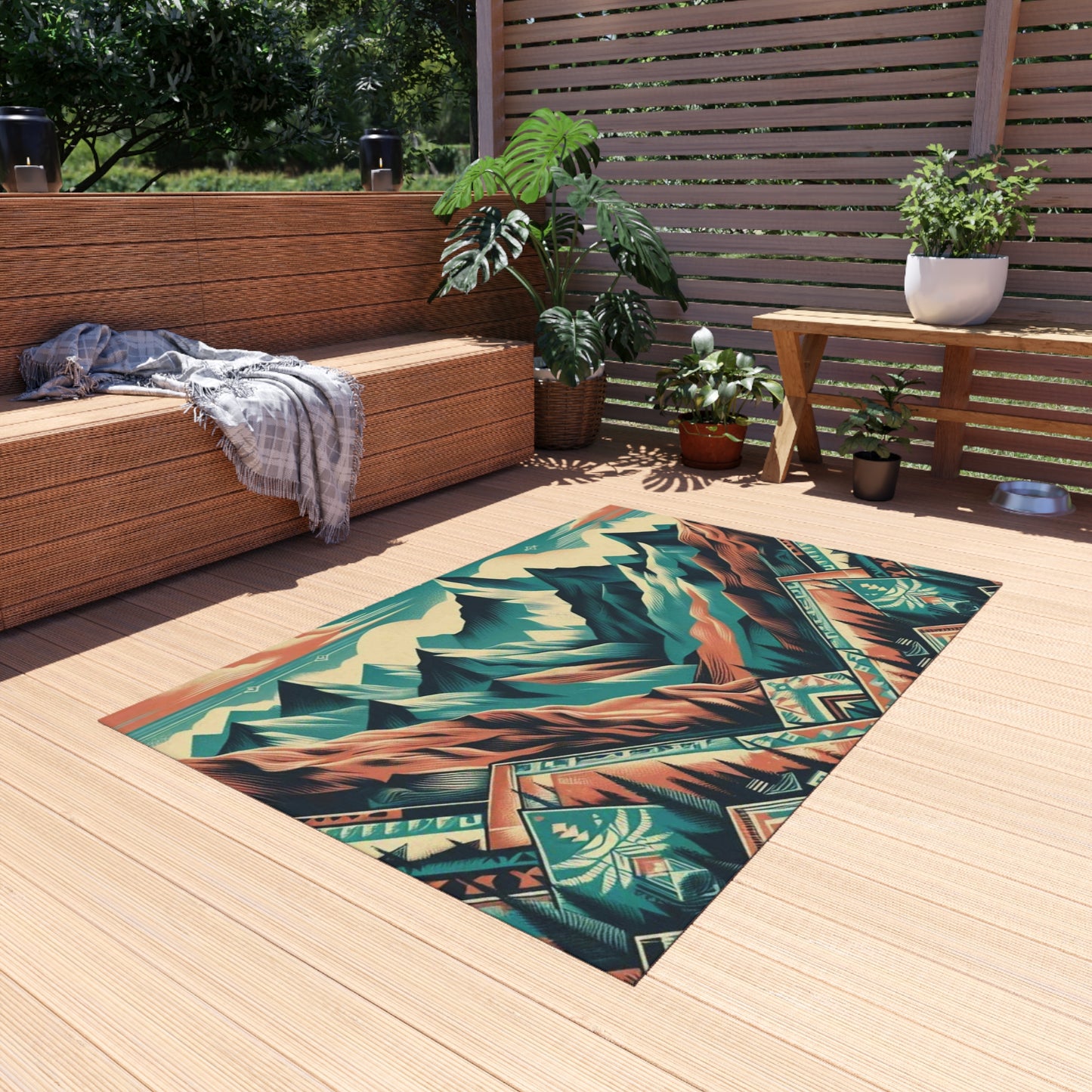 Outdoor Rug - native print