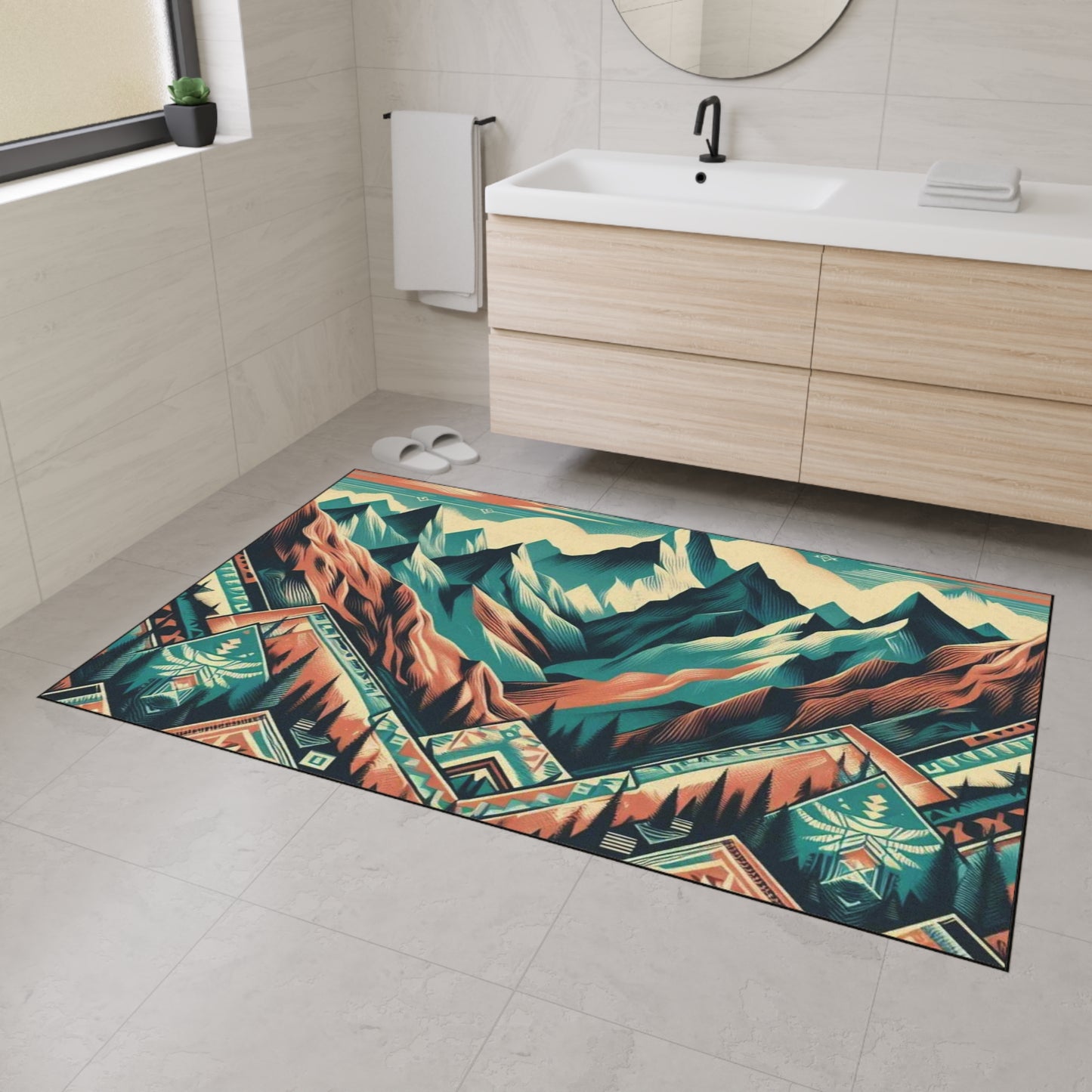 Heavy Duty Floor Mat - native print