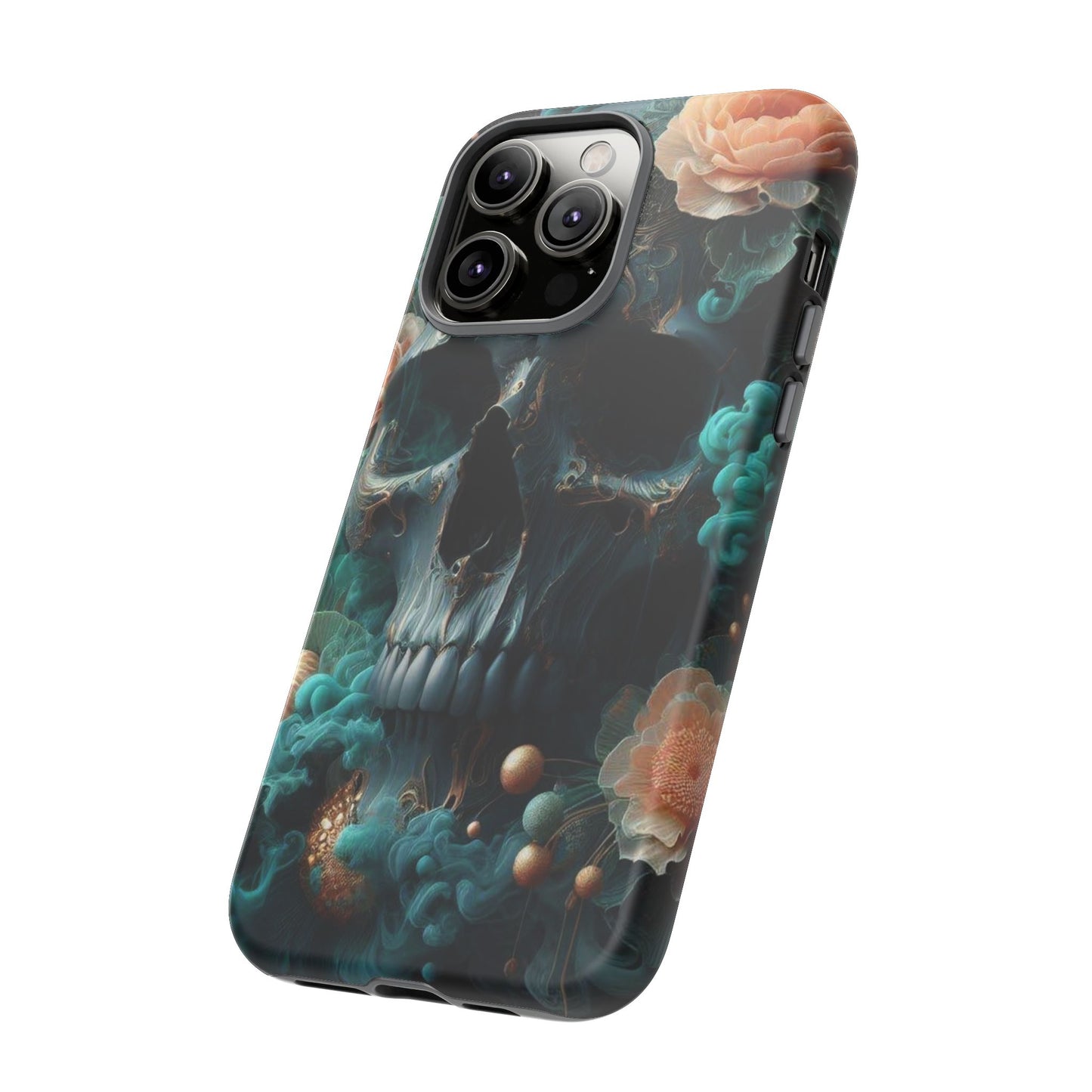 Tough Cases - teal skull