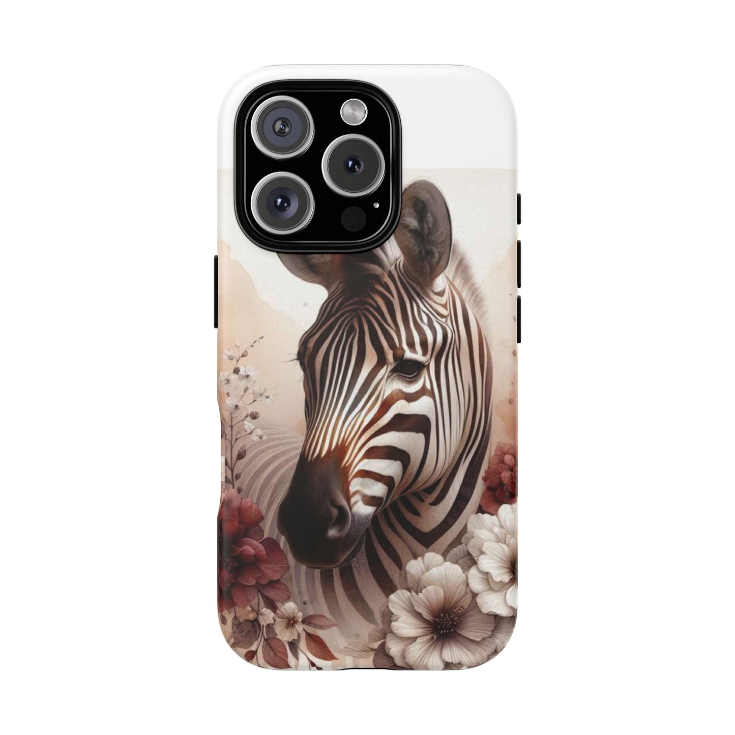 Phone Case Flower Frolicking Zebra Tough Case