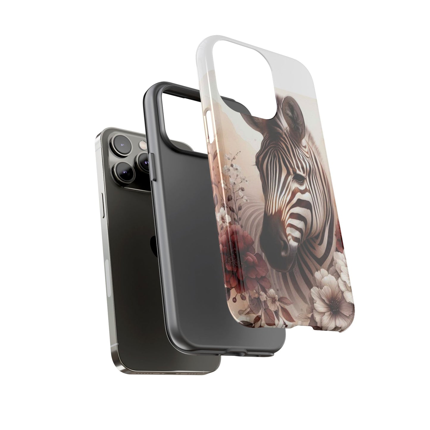 Phone Case Flower Frolicking Zebra Tough Case