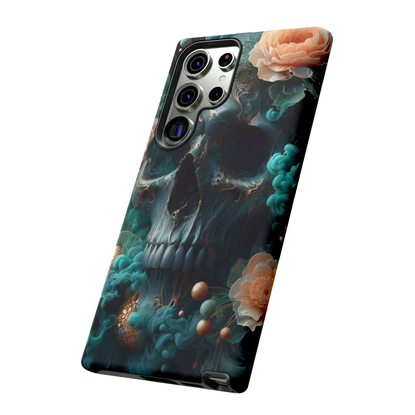 Tough Cases - teal skull
