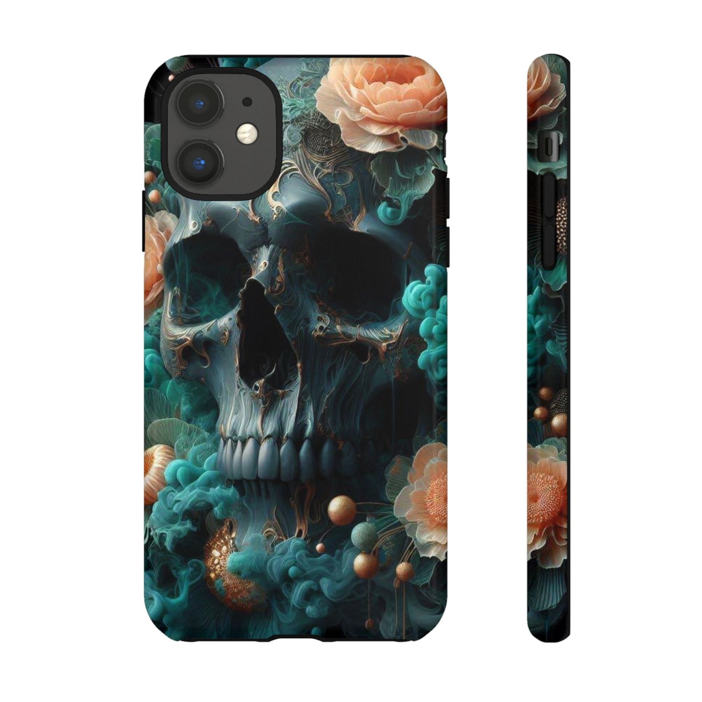 Tough Cases - teal skull