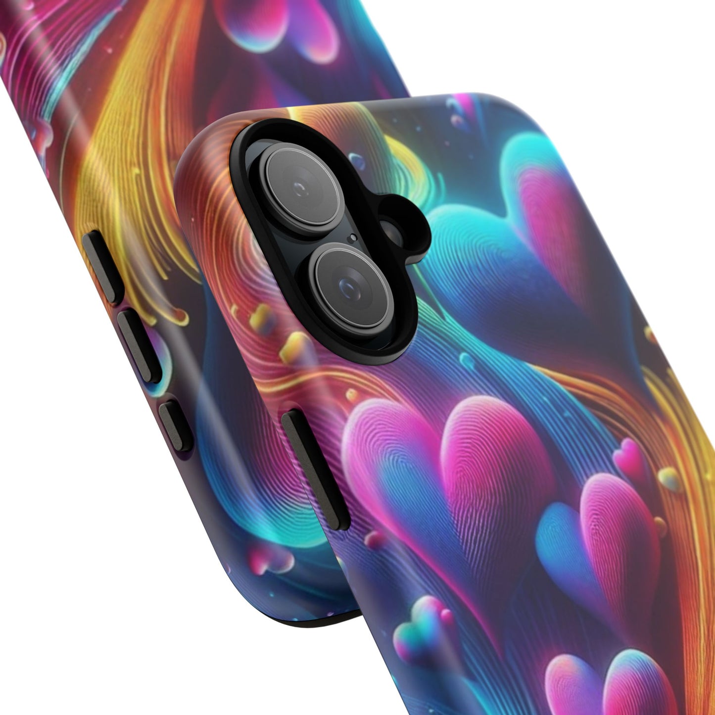 Phone Case - Floating Neon Hearts