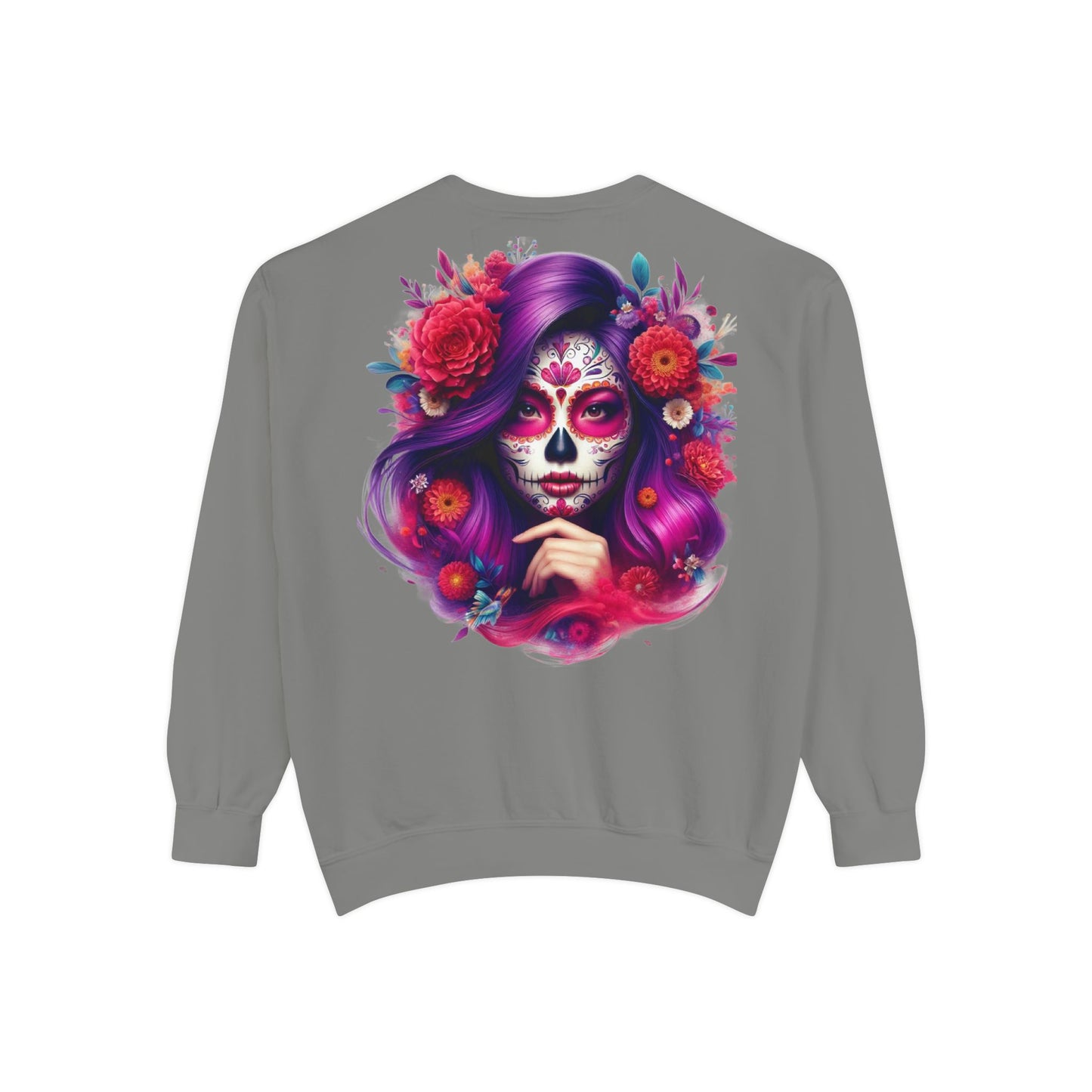 Sugar Skull Lady Thinking Sweatshirt