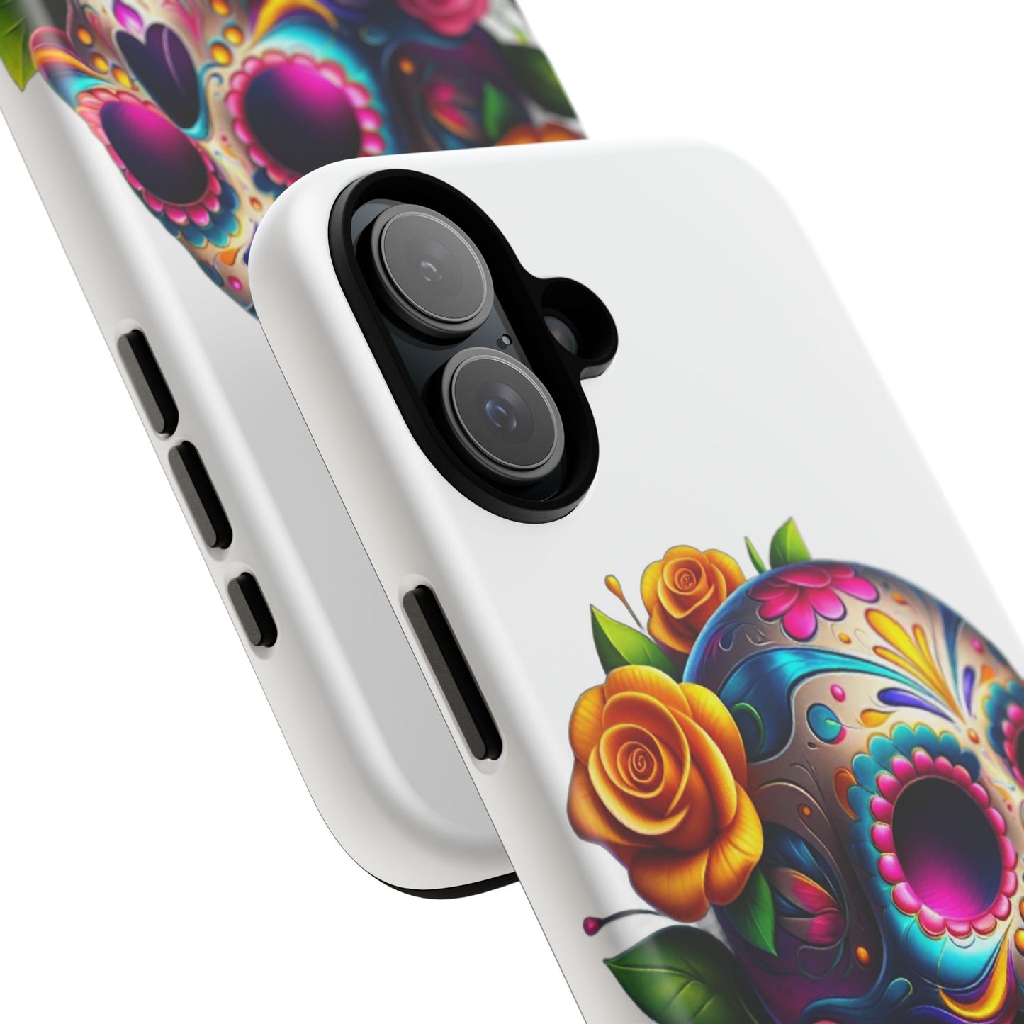 Phone Cases - Sugar Skull with Flowers Design