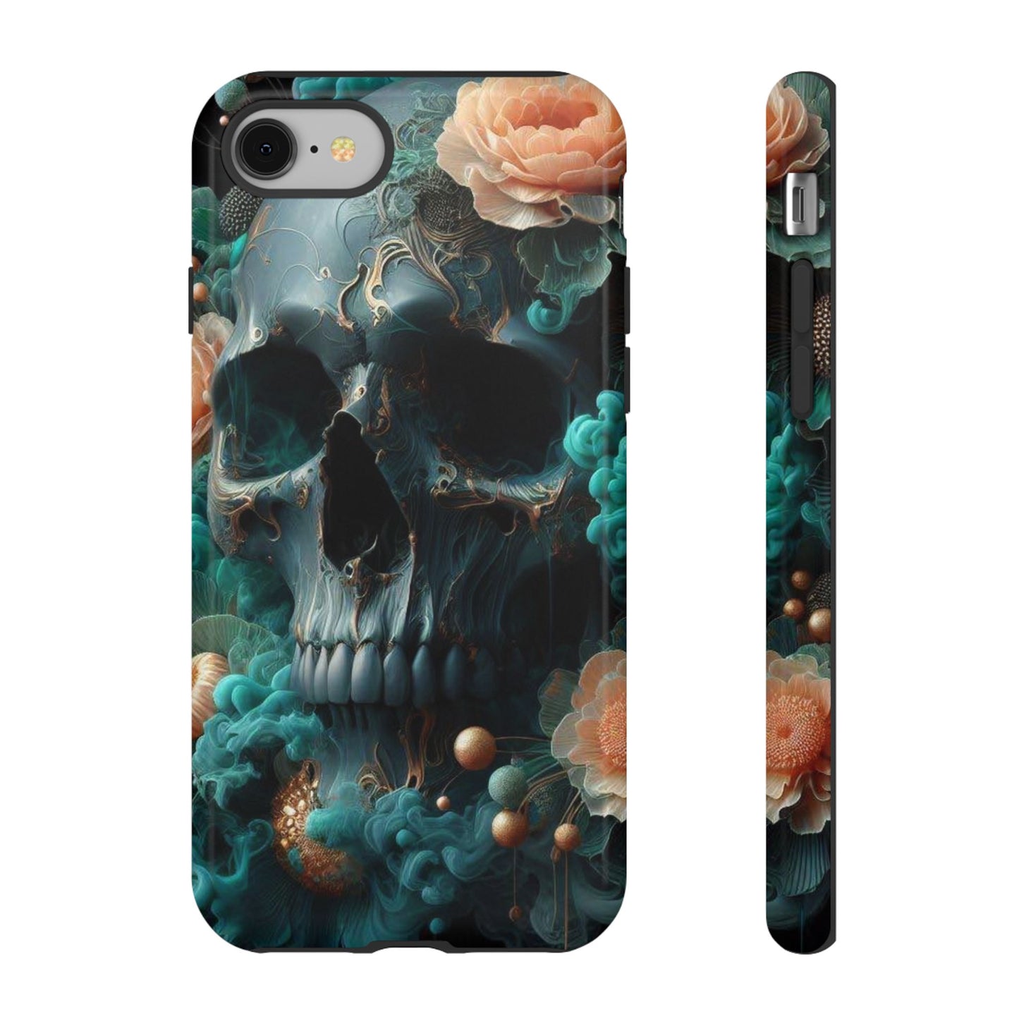 Tough Cases - teal skull