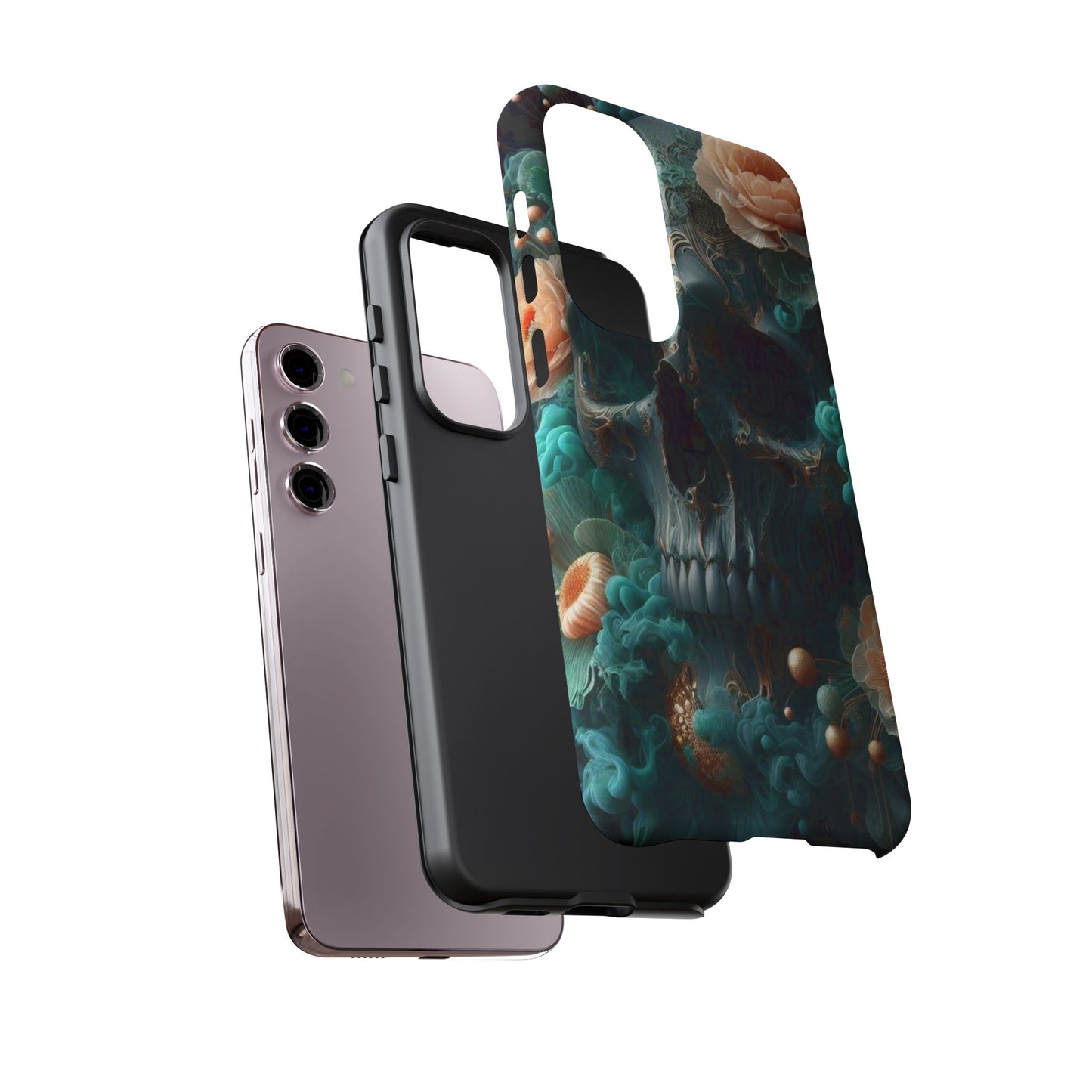 Tough Cases - teal skull