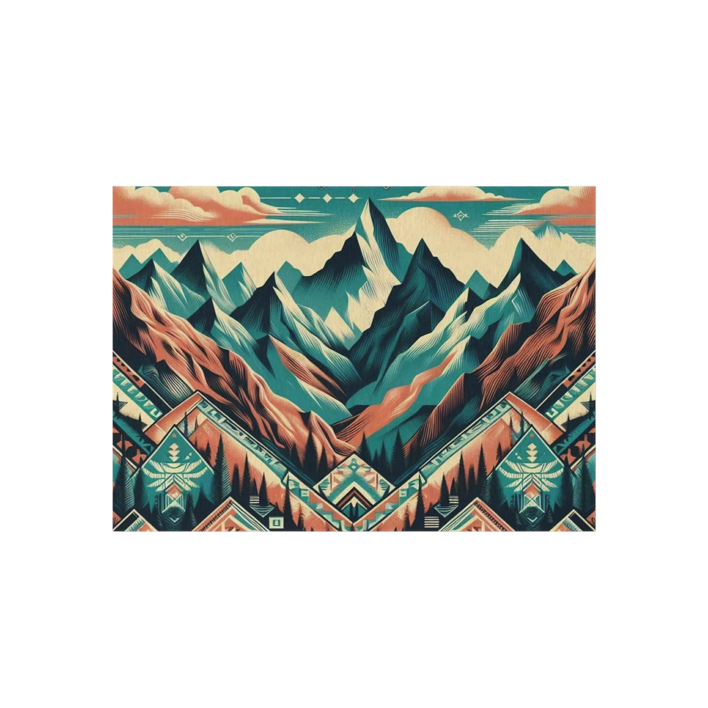 Outdoor Rug - native print
