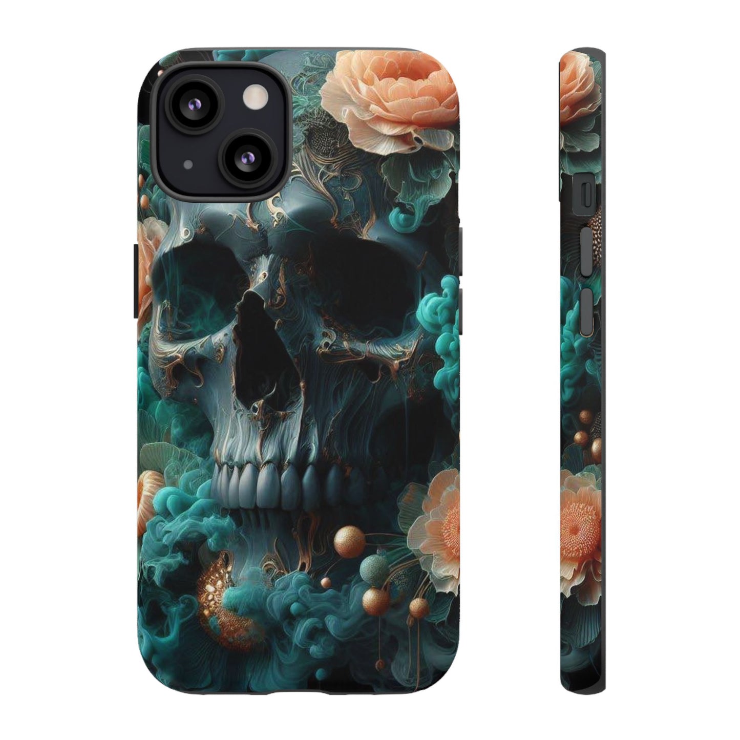 Tough Cases - teal skull