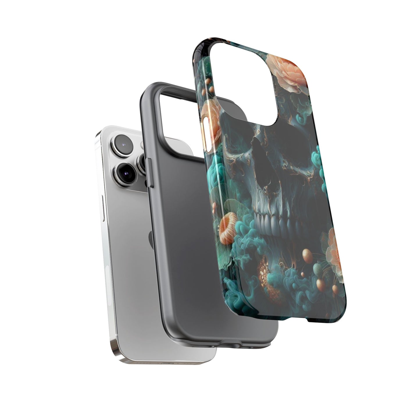Tough Cases - teal skull