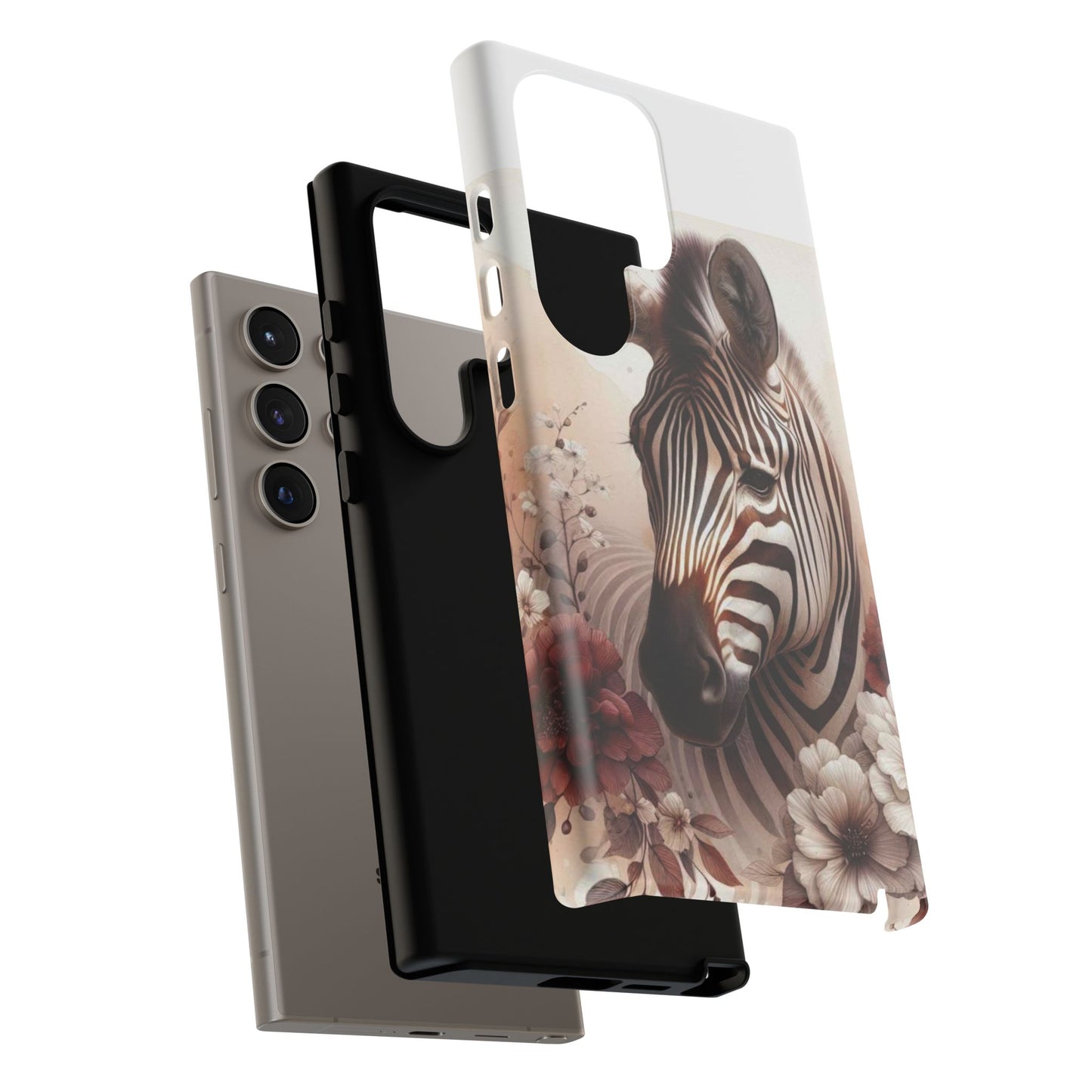Phone Case Flower Frolicking Zebra Tough Case