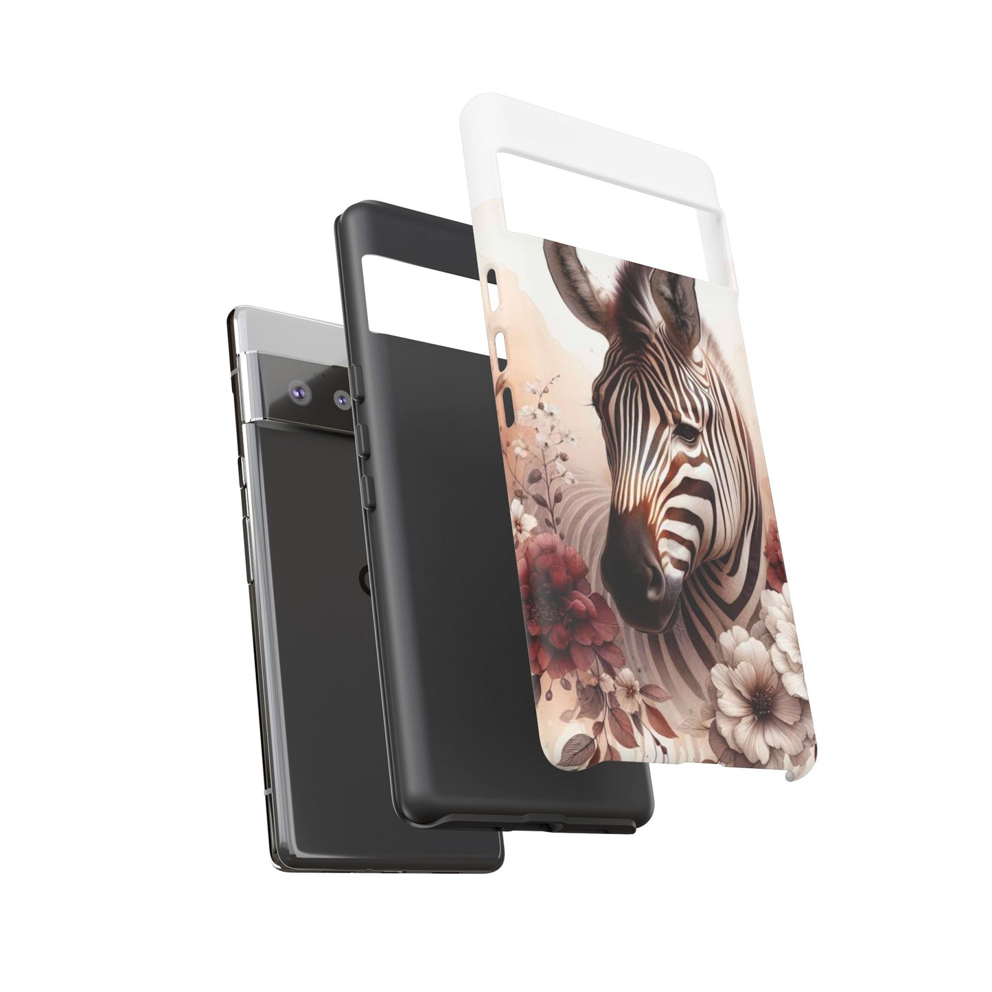 Phone Case Flower Frolicking Zebra Tough Case