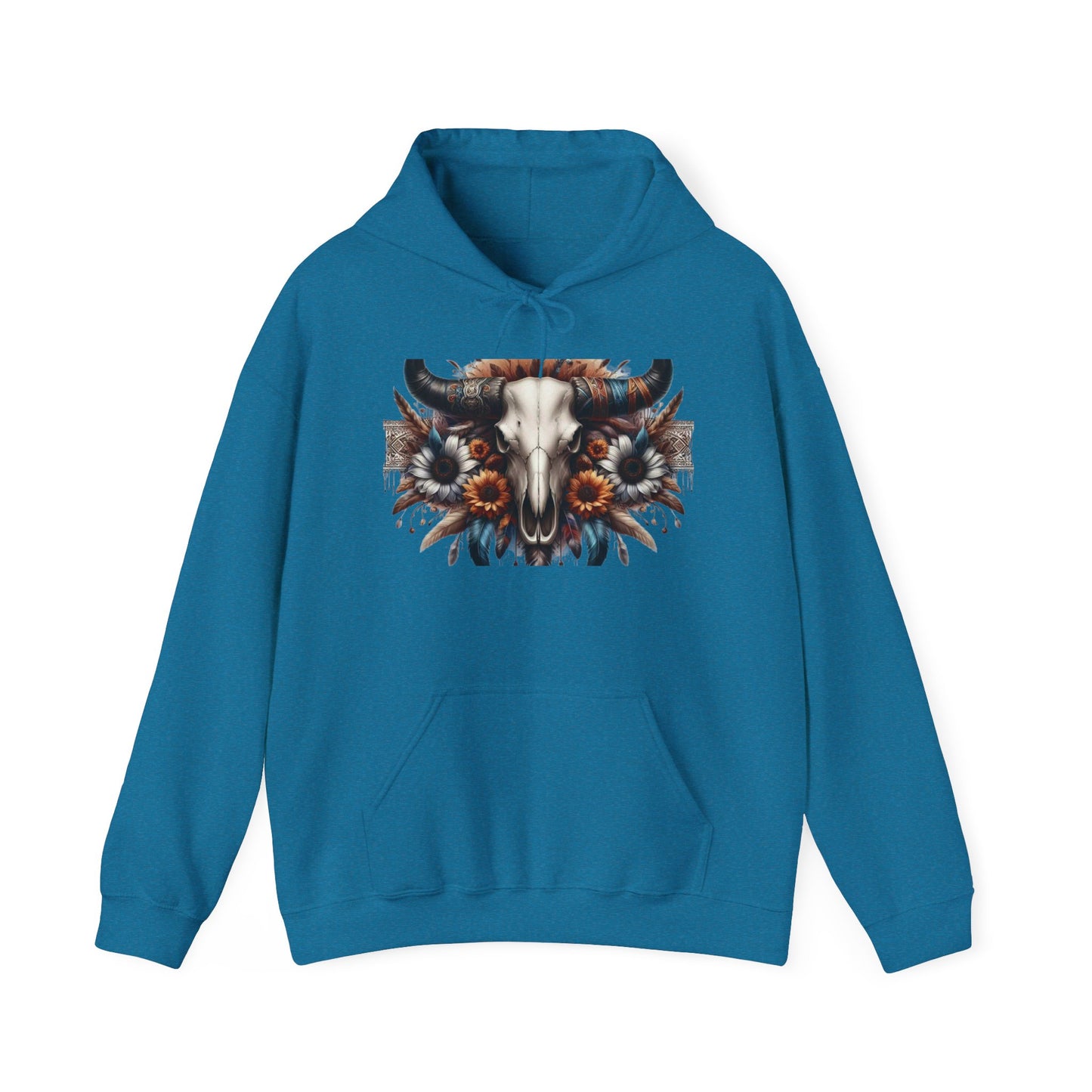 Unisex Heavy Blend™ Hooded Sweatshirt bull skull