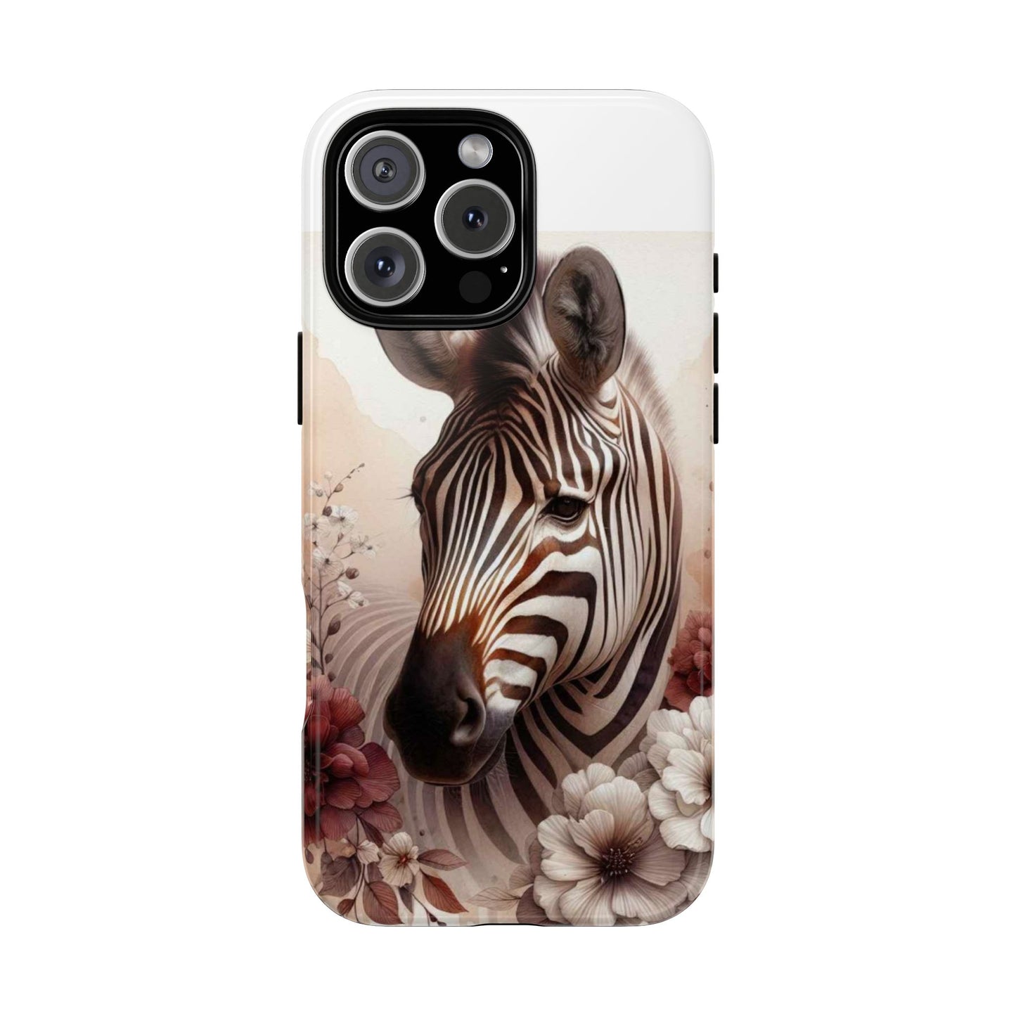 Phone Case Flower Frolicking Zebra Tough Case