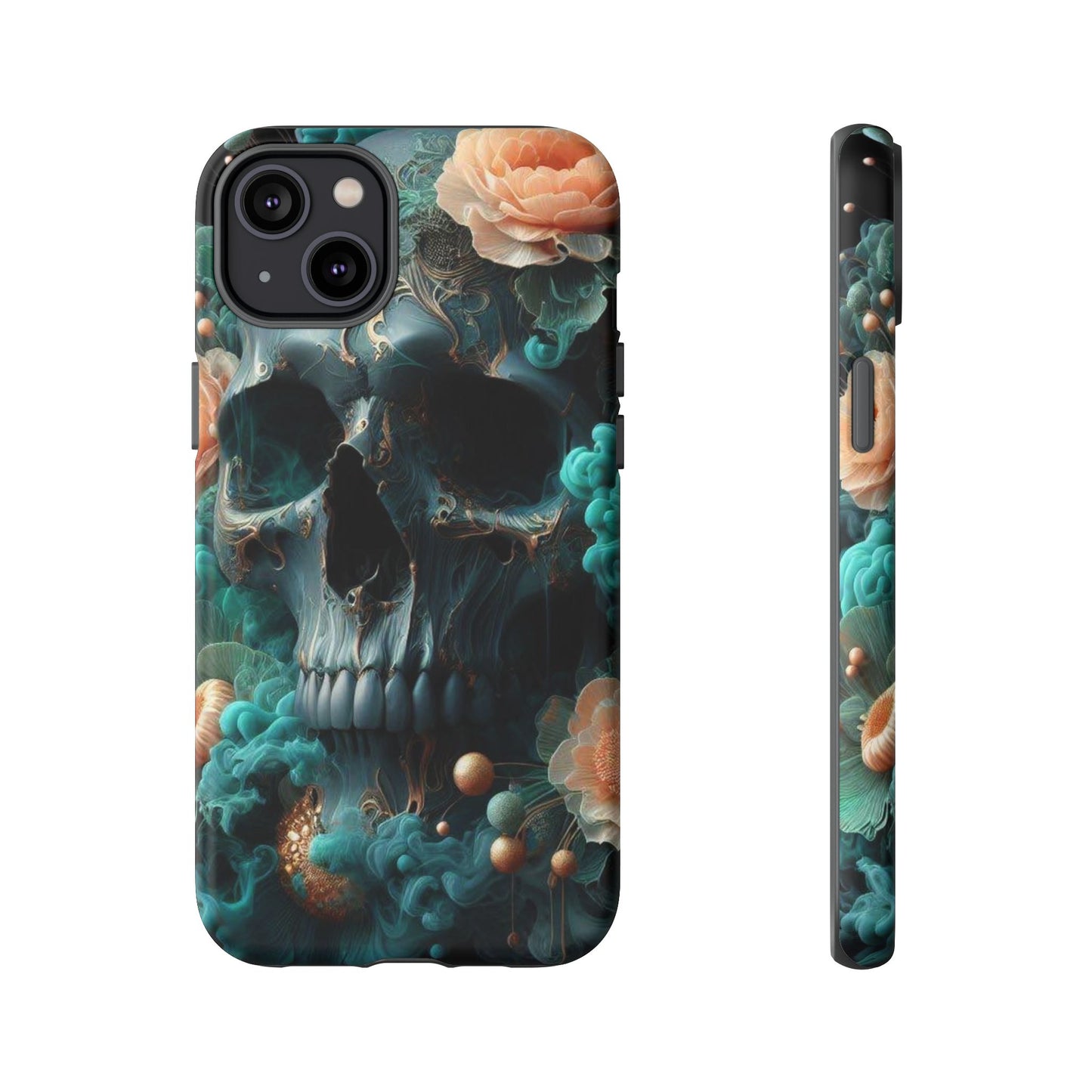 Tough Cases - teal skull