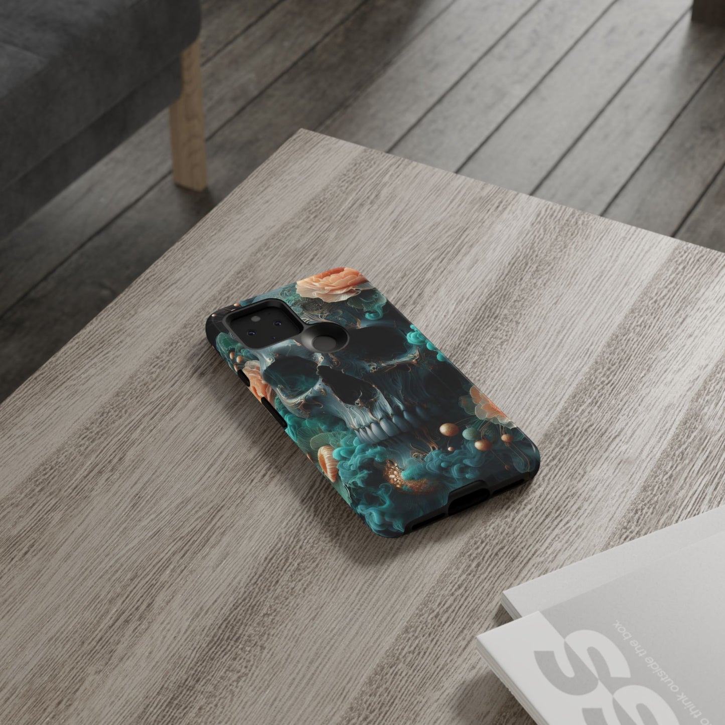 Tough Cases - teal skull