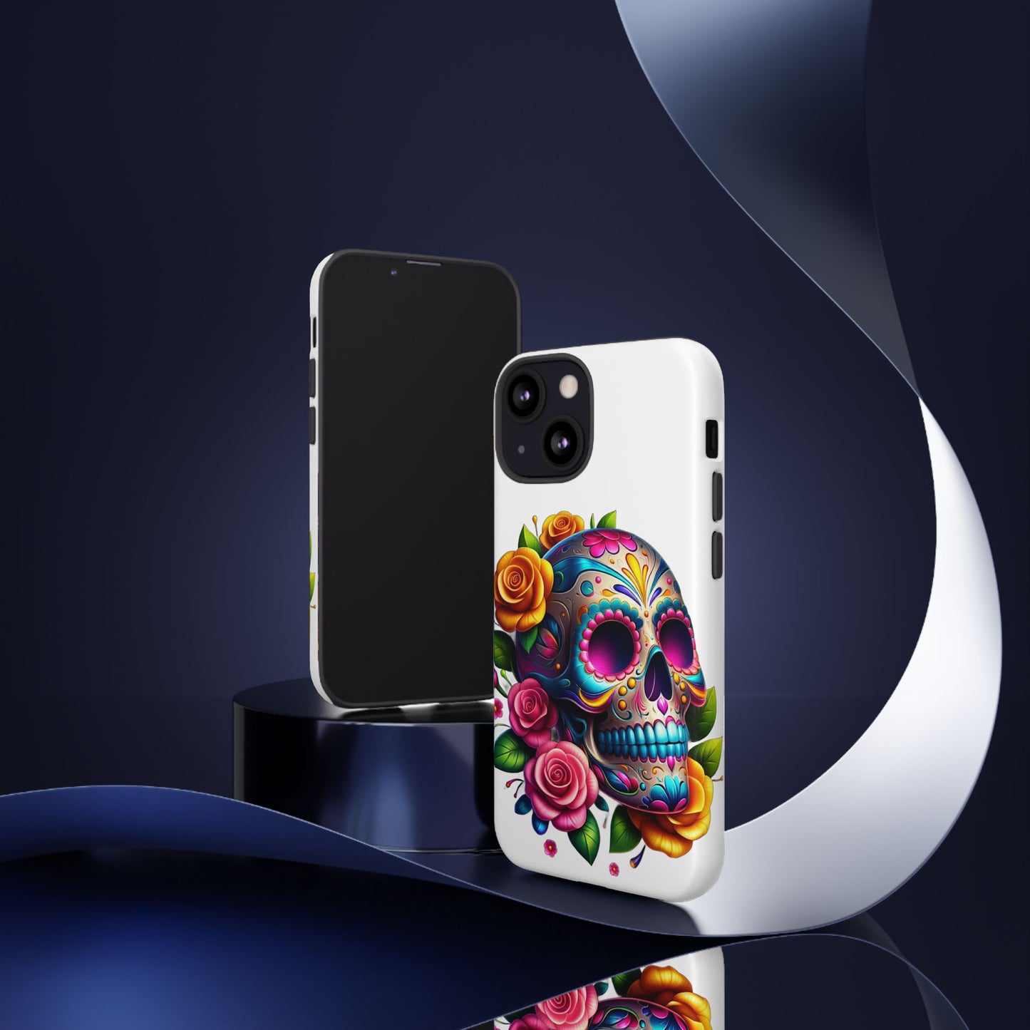 Phone Cases - Sugar Skull with Flowers Design