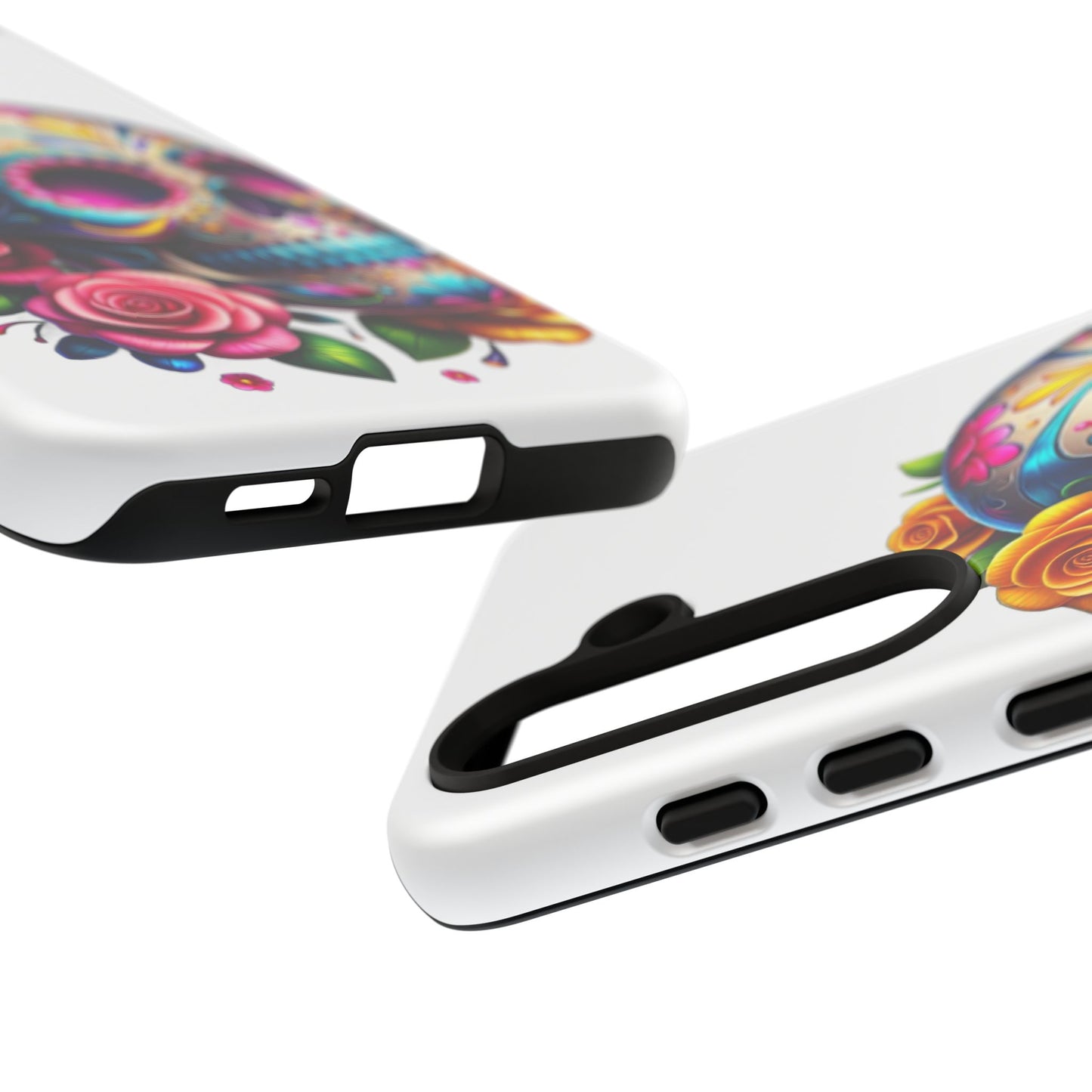 Phone Cases - Sugar Skull with Flowers Design
