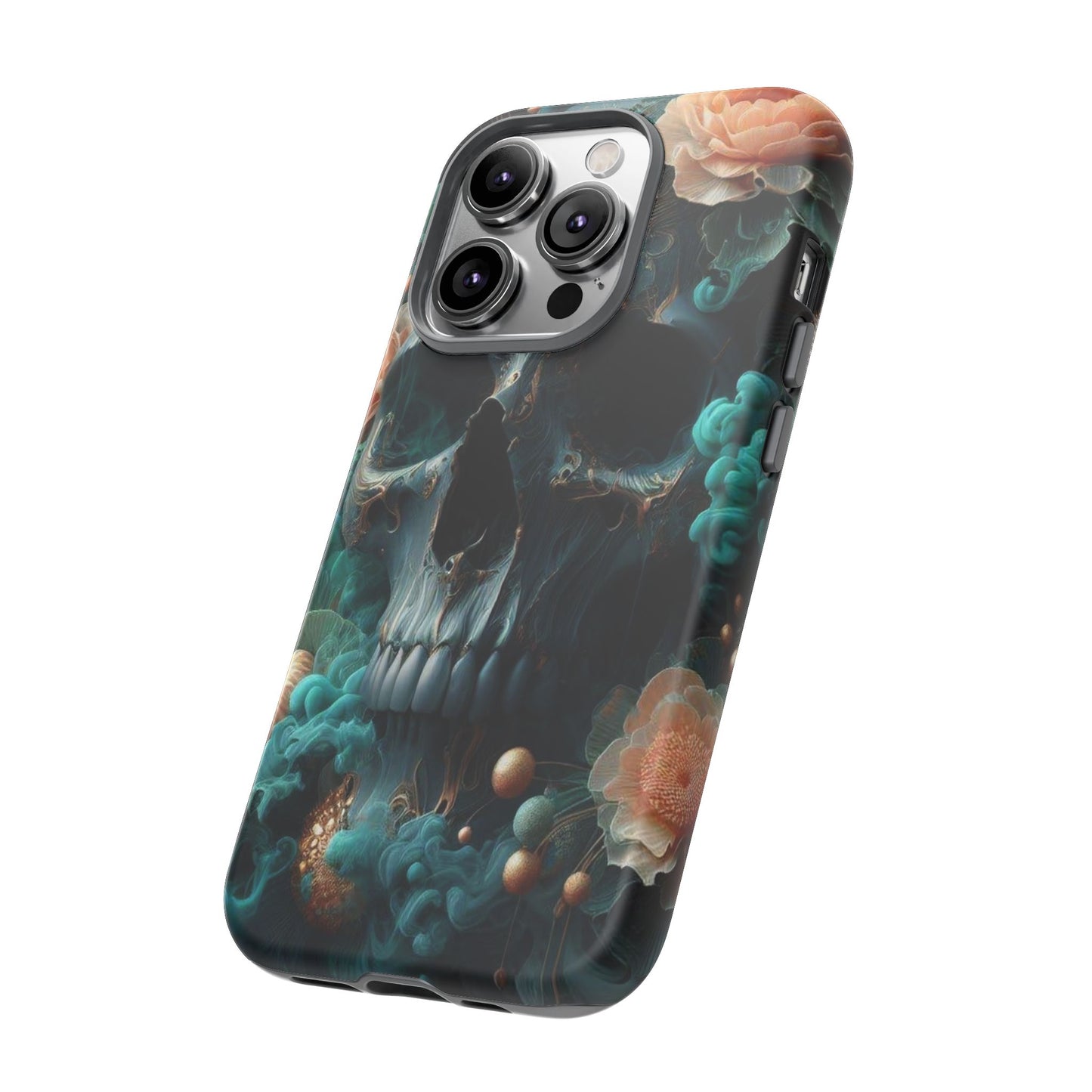 Tough Cases - teal skull
