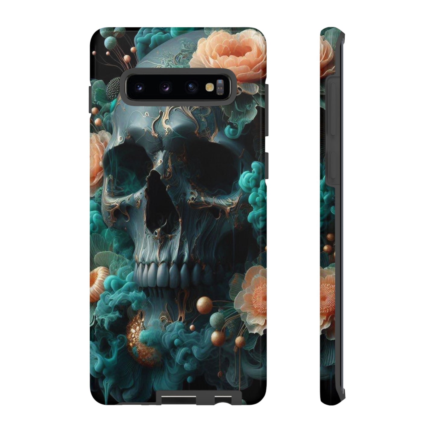 Tough Cases - teal skull