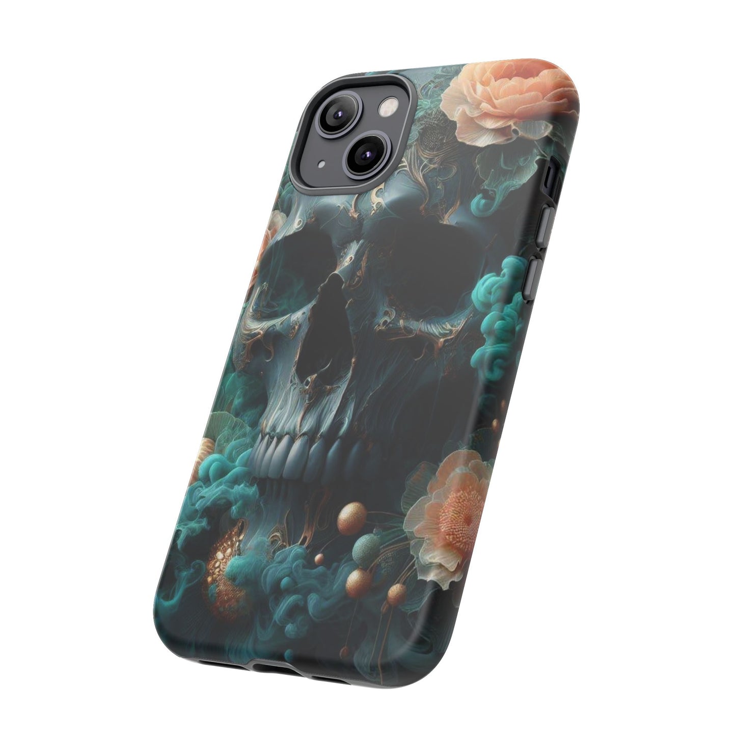 Tough Cases - teal skull