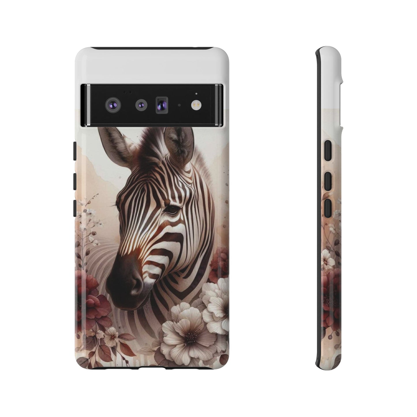 Phone Case Flower Frolicking Zebra Tough Case