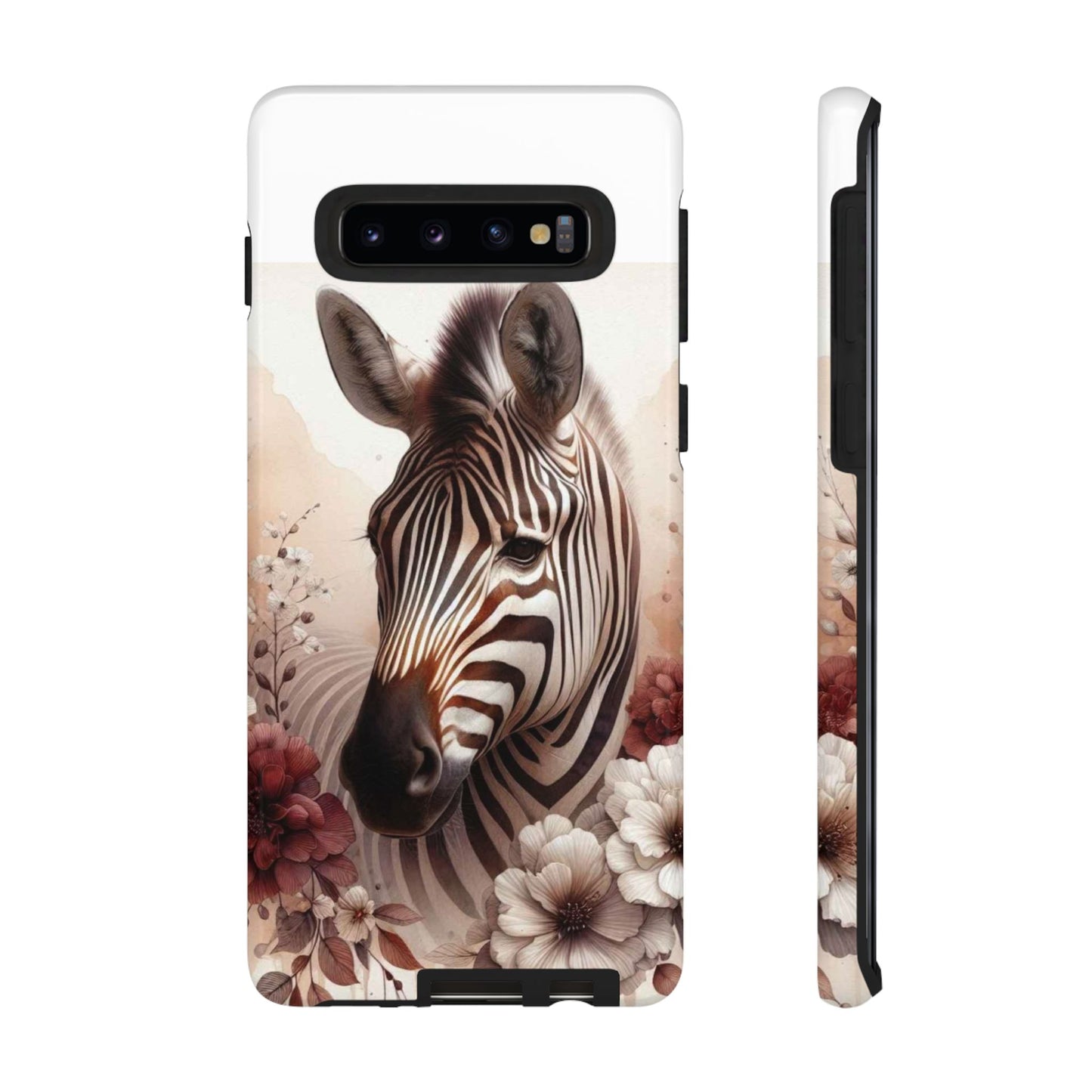 Phone Case Flower Frolicking Zebra Tough Case