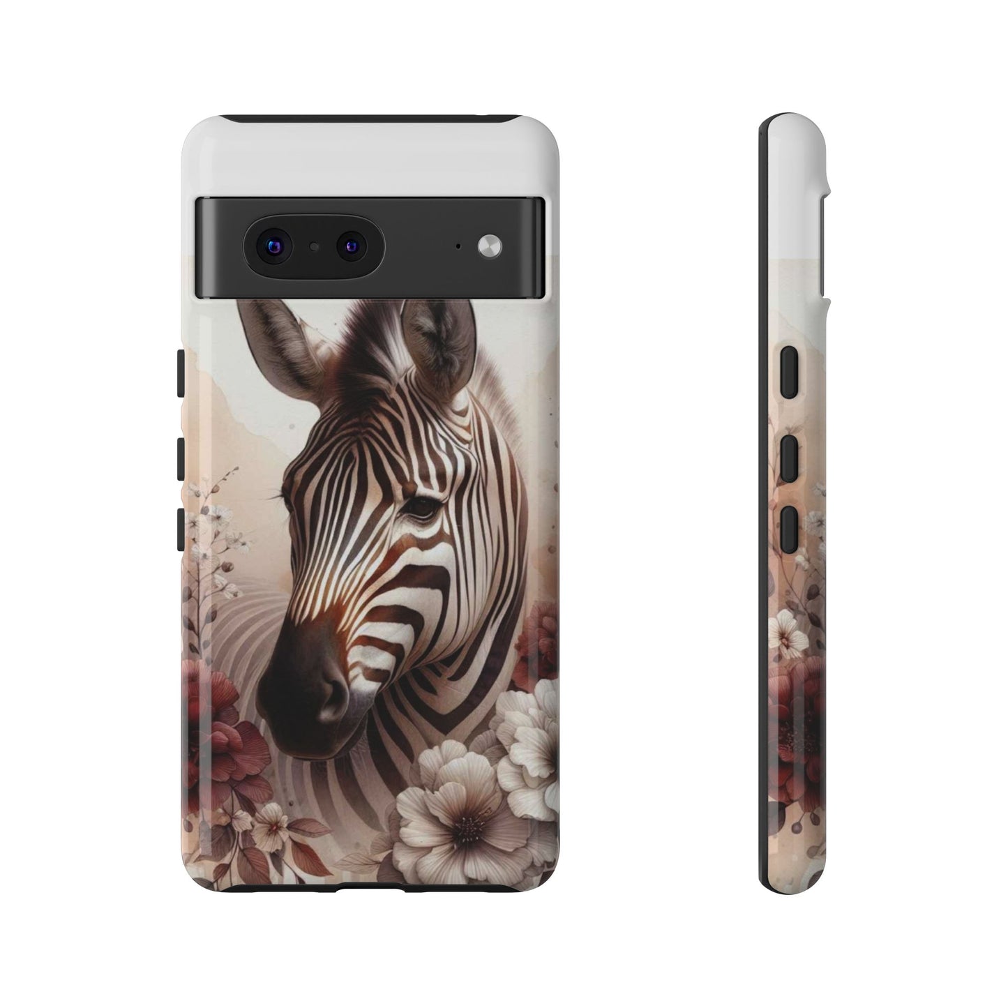 Phone Case Flower Frolicking Zebra Tough Case