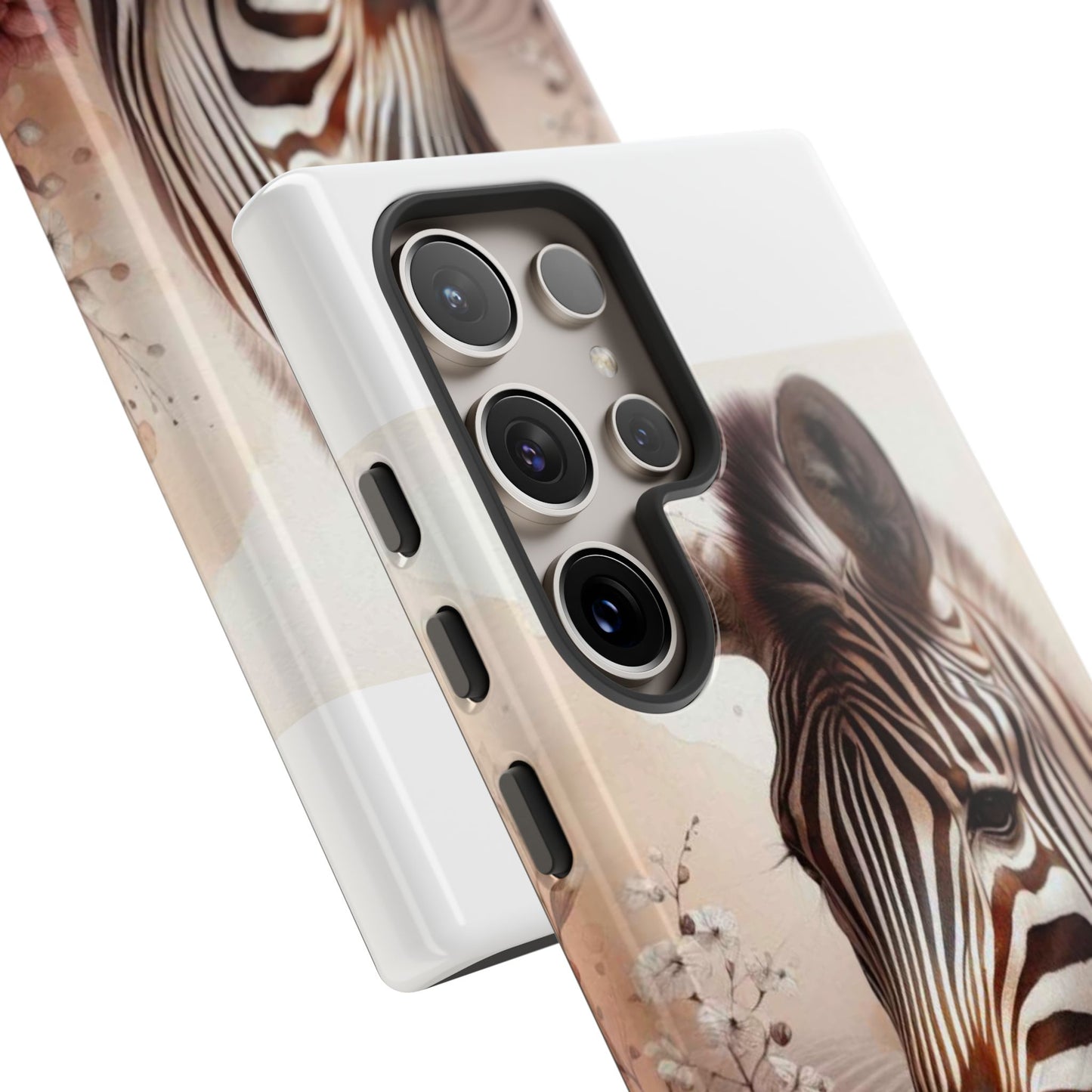 Phone Case Flower Frolicking Zebra Tough Case