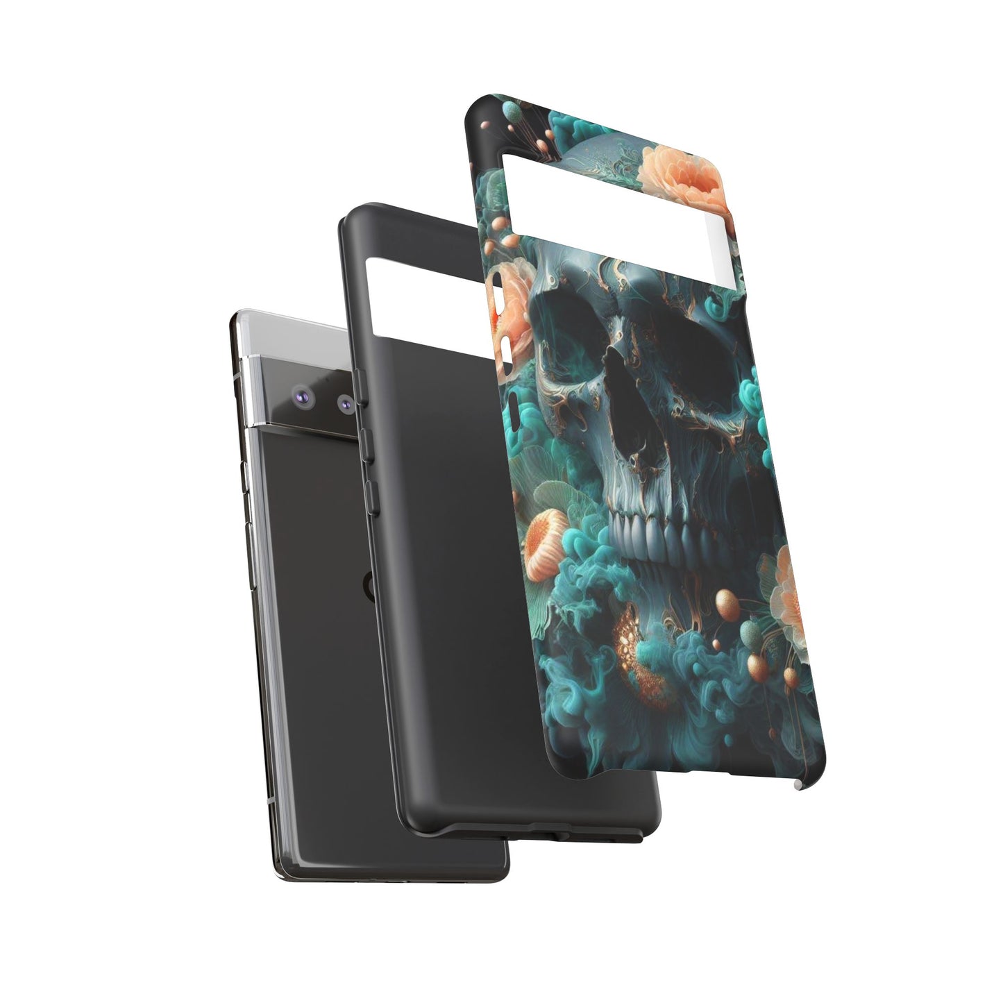 Tough Cases - teal skull