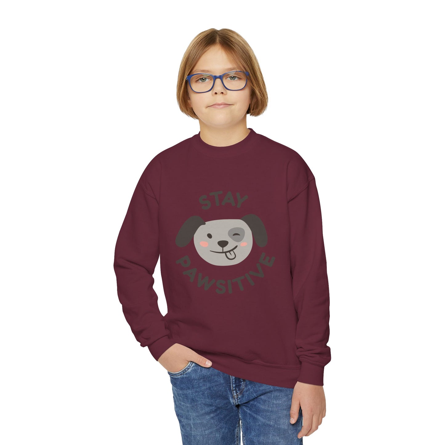 Stay Pawsitive Youth Sweatshirt