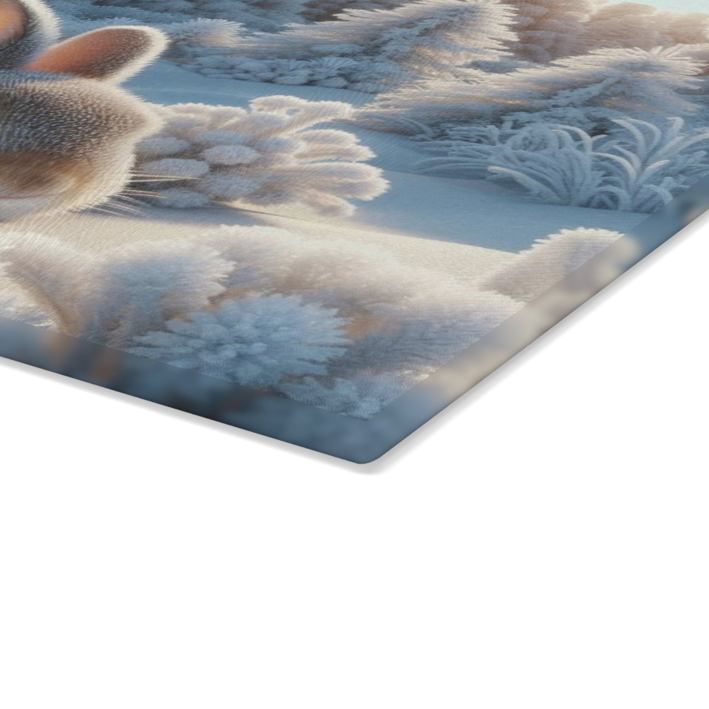 Glass Cutting Board - cottontail rabbit