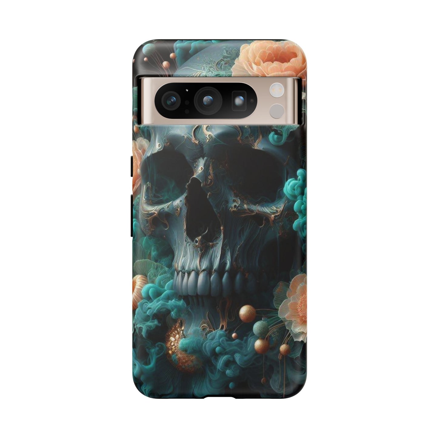 Tough Cases - teal skull