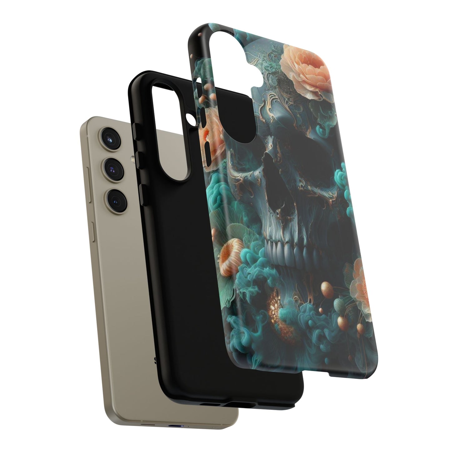 Tough Cases - teal skull