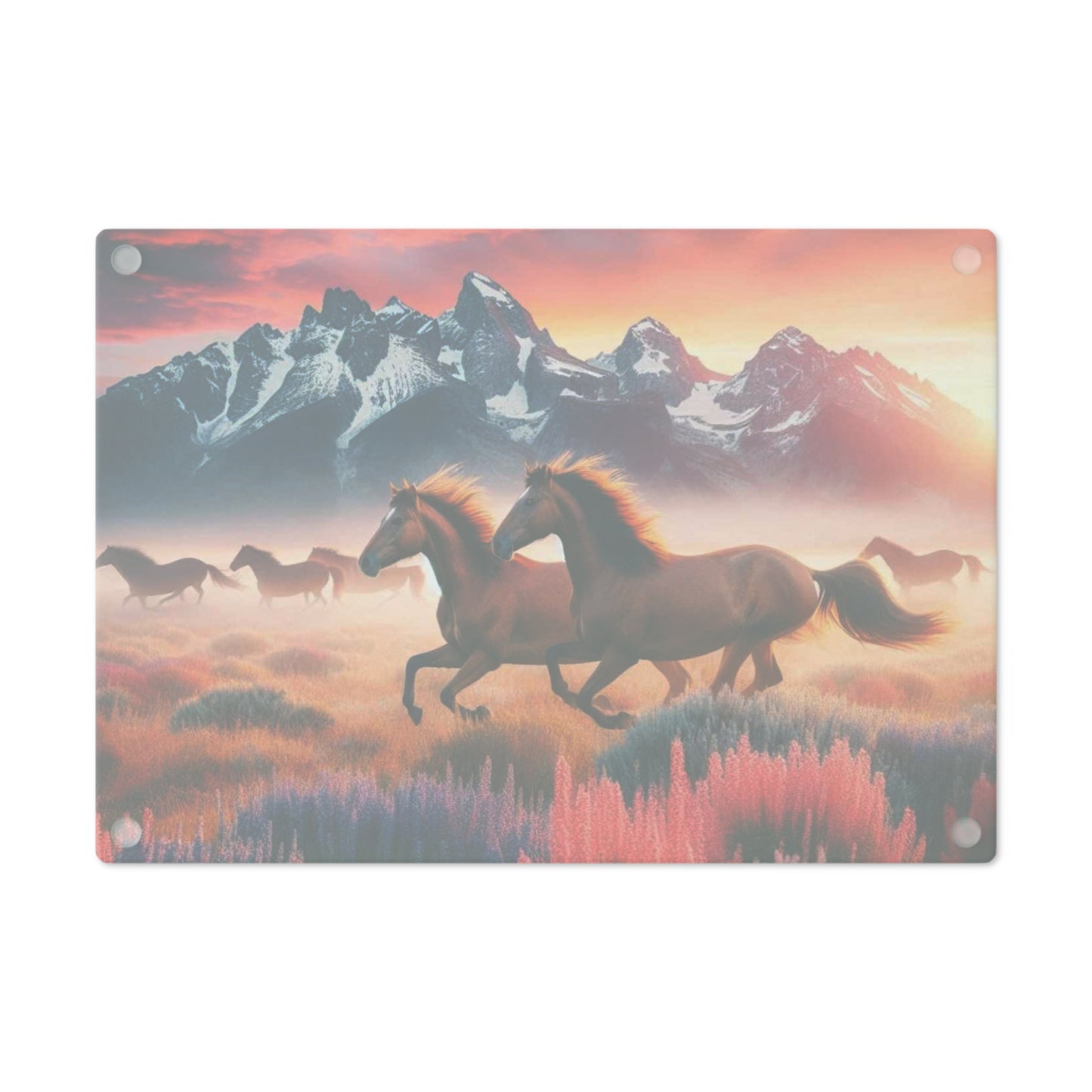 Cutting Board - Running Horses