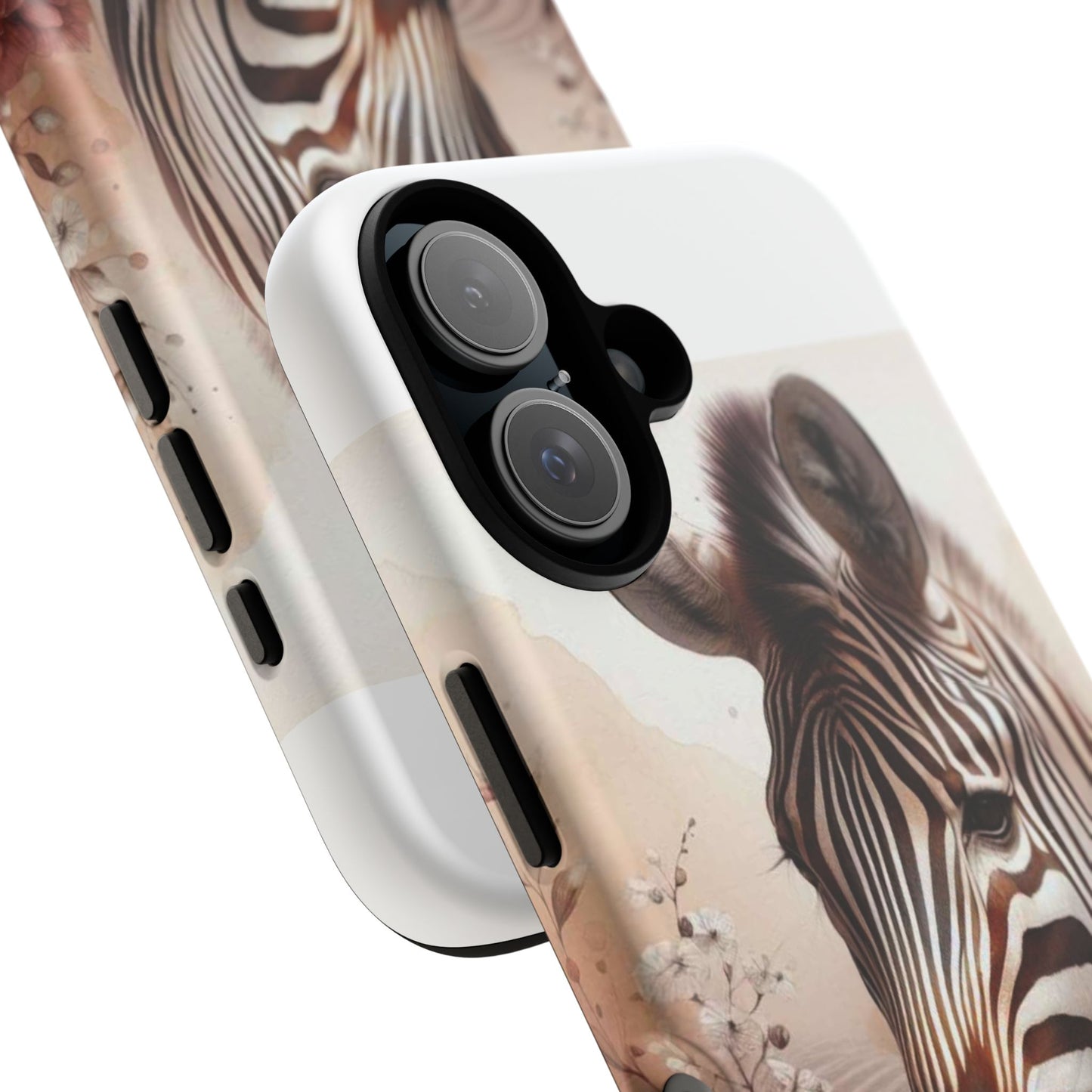 Phone Case Flower Frolicking Zebra Tough Case
