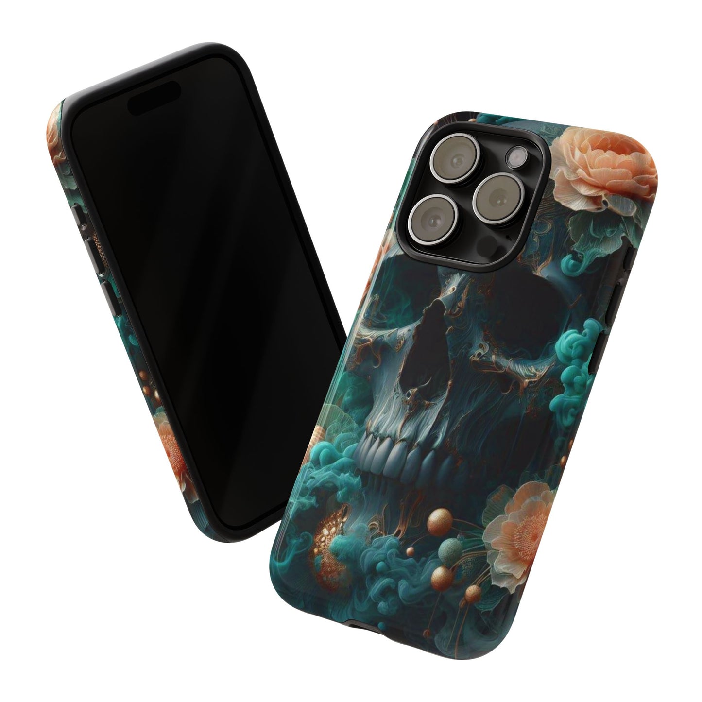 Tough Cases - teal skull