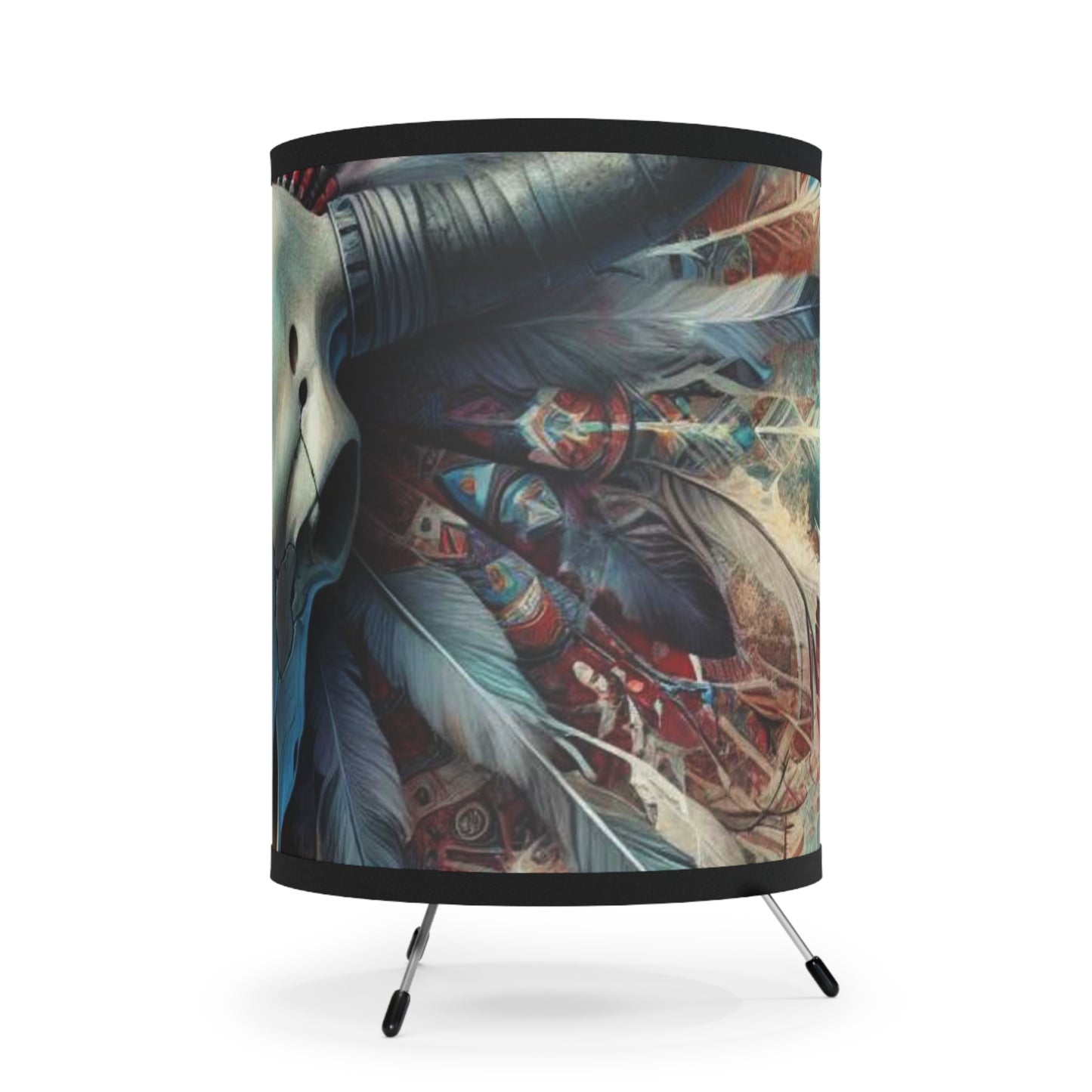 Tripod Lamp with High-Res Printed Shade, US\CA plug
