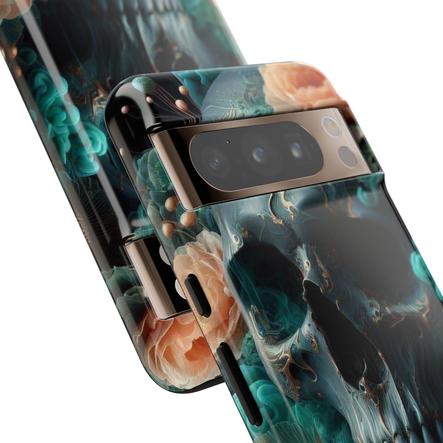 Tough Cases - teal skull