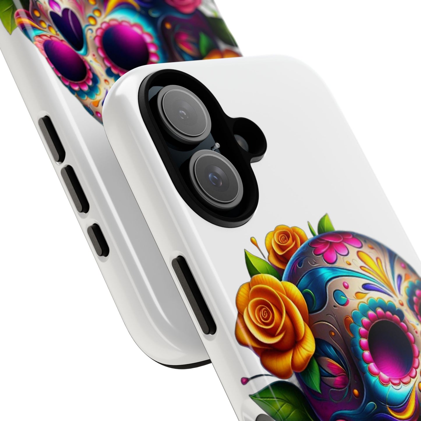 Phone Cases - Sugar Skull with Flowers Design