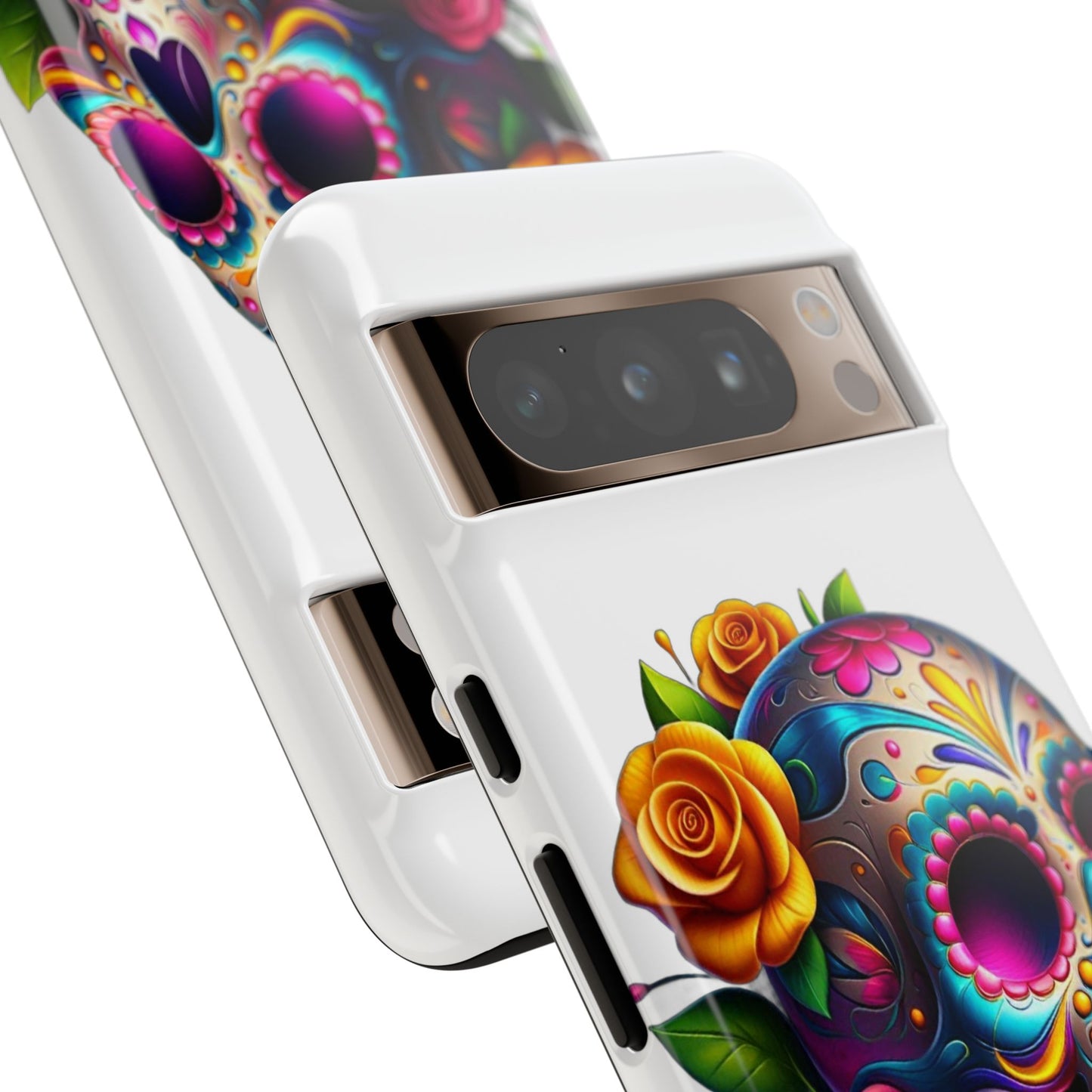Phone Cases - Sugar Skull with Flowers Design