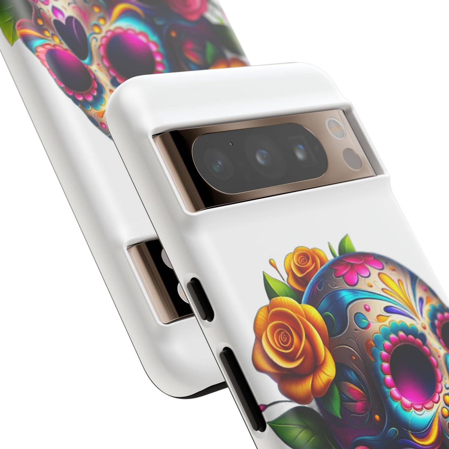 Phone Cases - Sugar Skull with Flowers Design