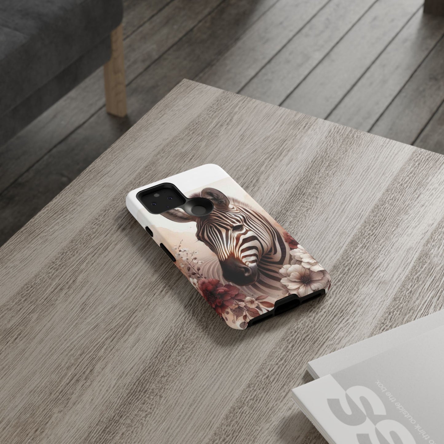 Phone Case Flower Frolicking Zebra Tough Case