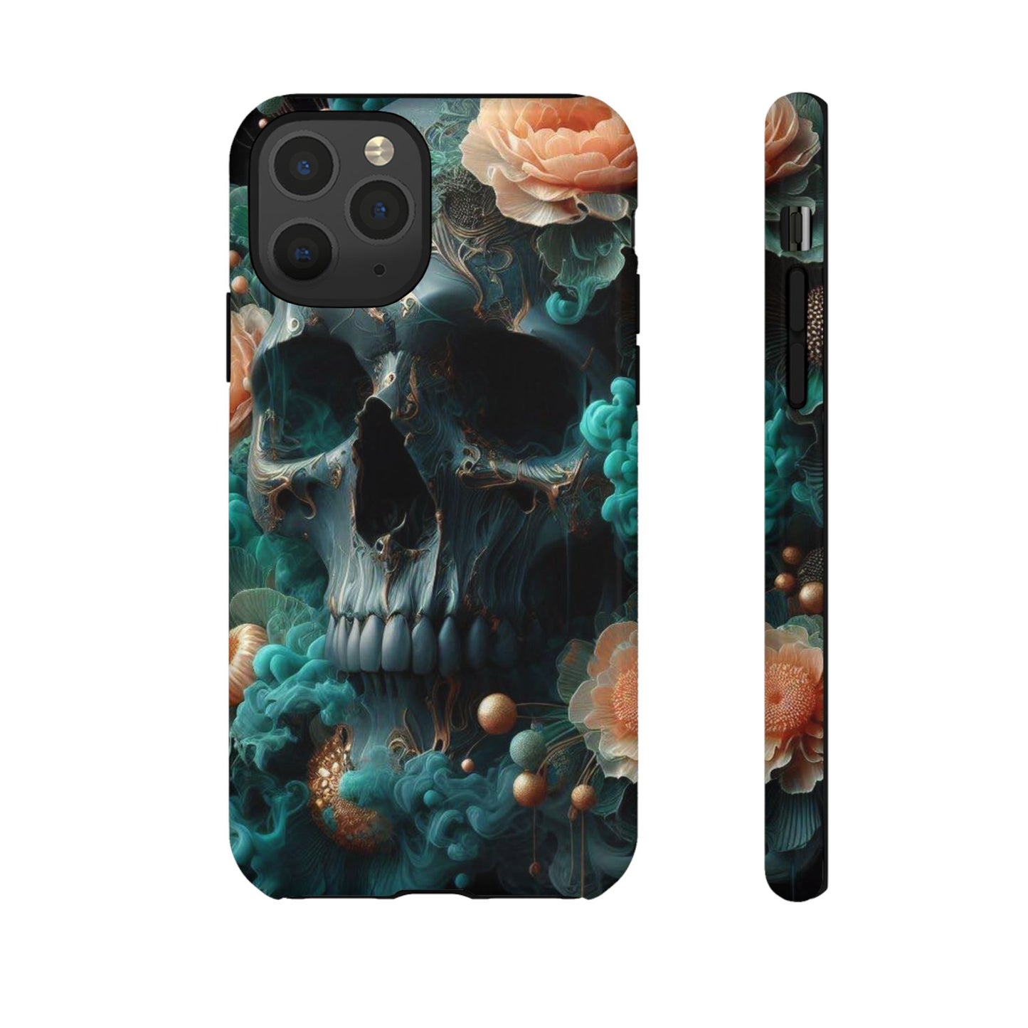 Tough Cases - teal skull