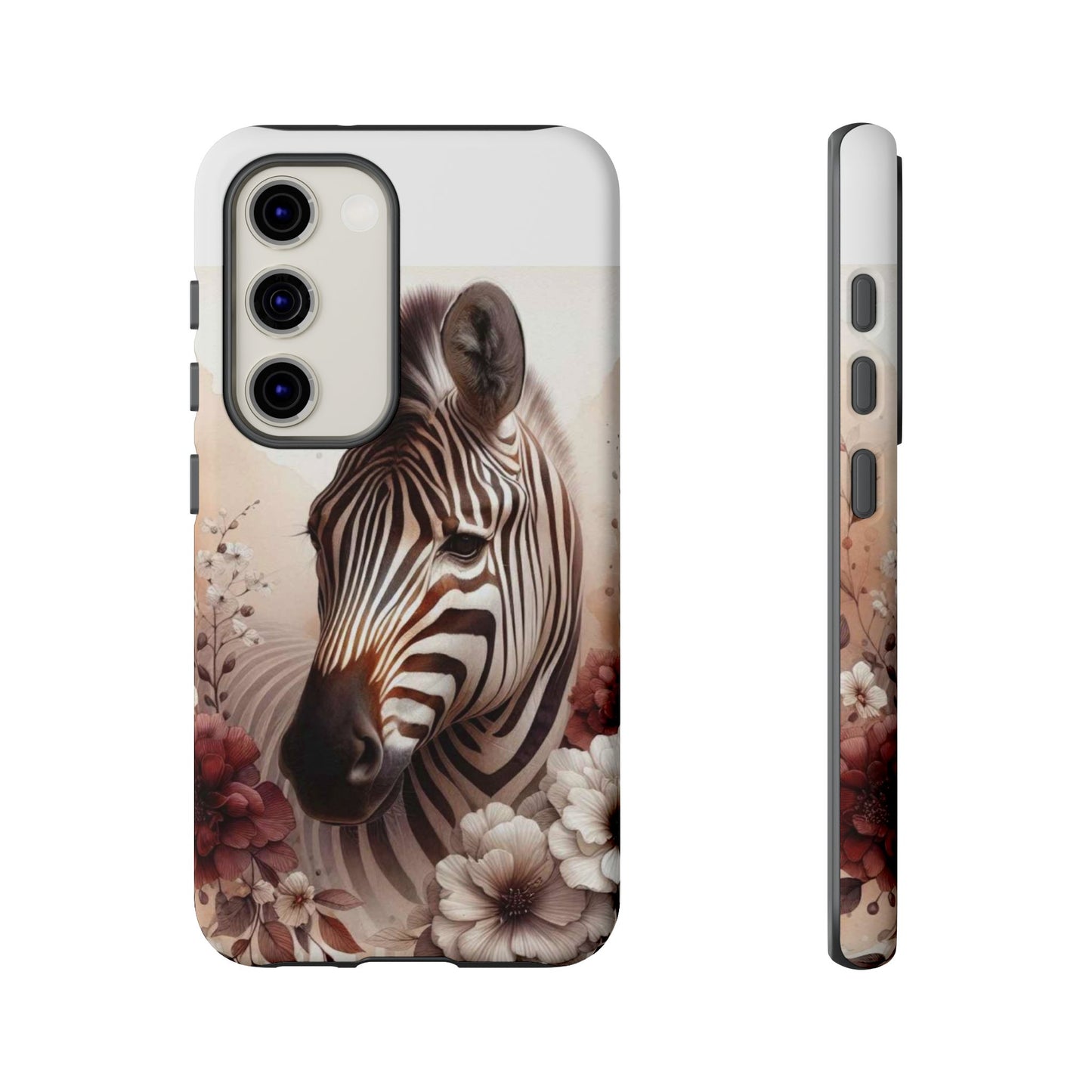 Phone Case Flower Frolicking Zebra Tough Case