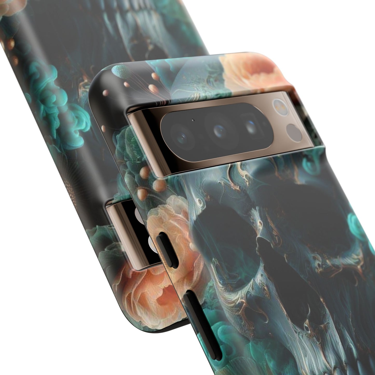 Tough Cases - teal skull
