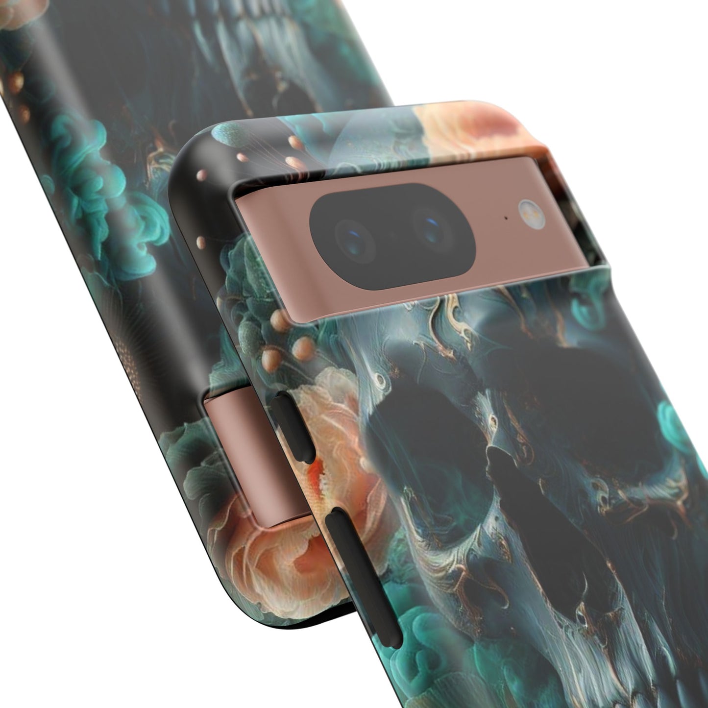 Tough Cases - teal skull
