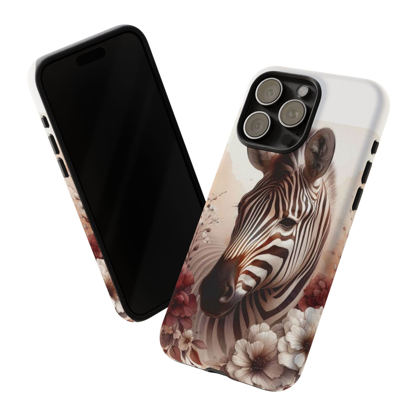 Phone Case Flower Frolicking Zebra Tough Case